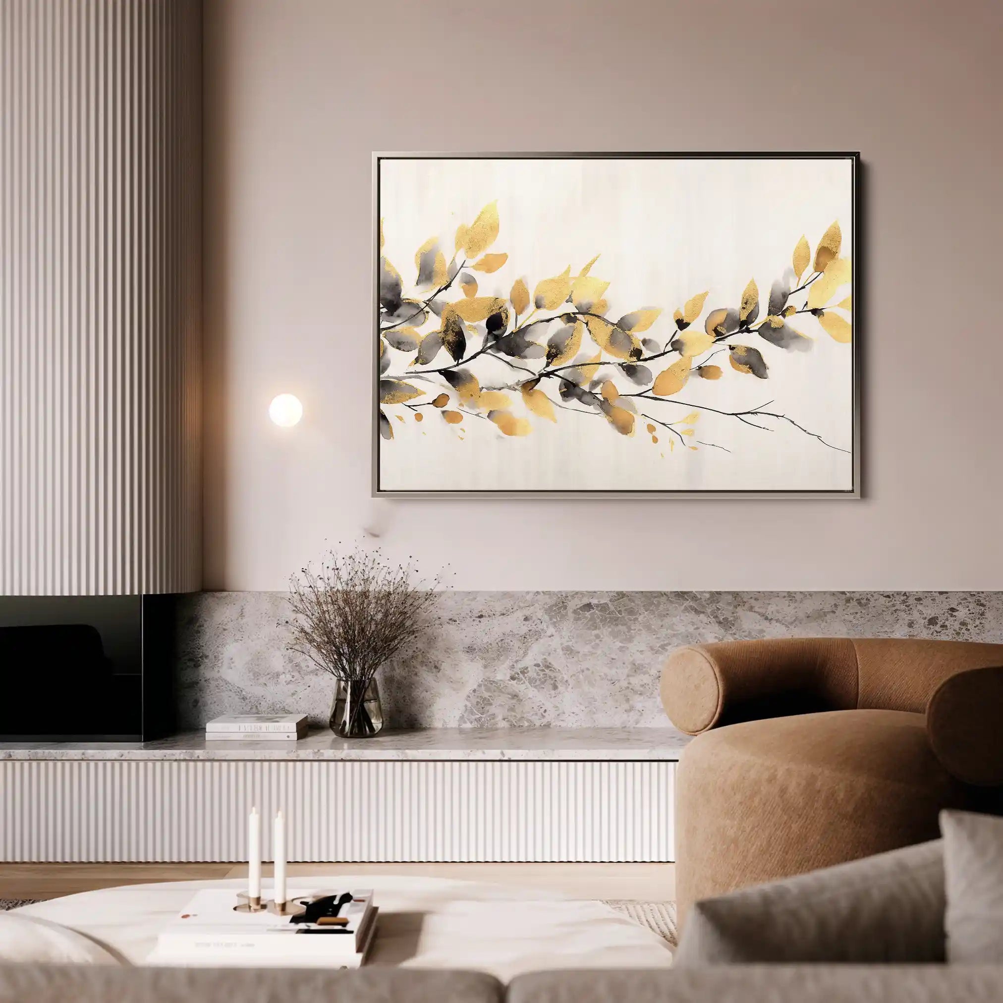 Floral Canvas Wall Art WAD014-F 90 x 60 cm / Stretched on hidden frame