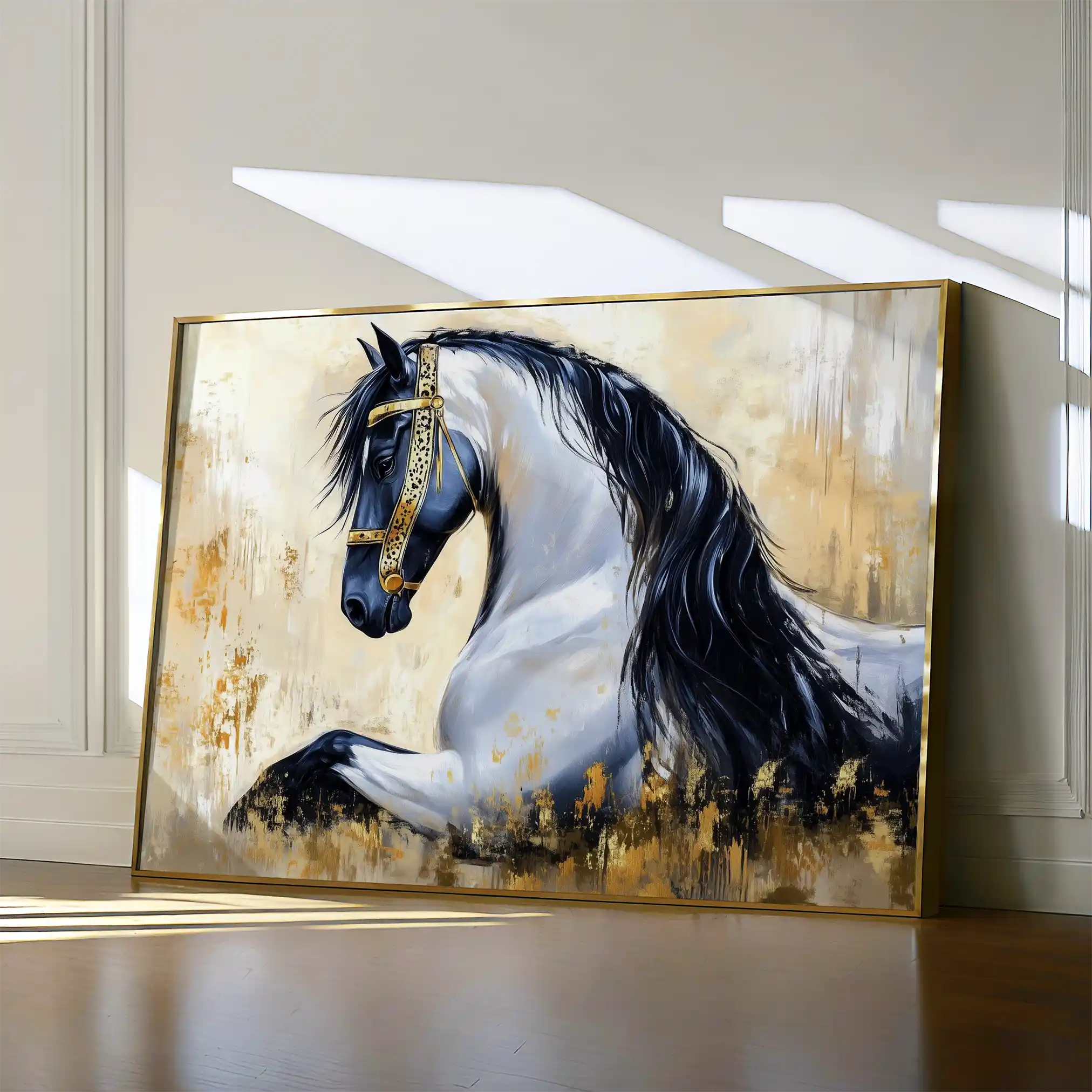 Horses 014 Canvas Art 90 x 60 cm / Stretched on hidden frame