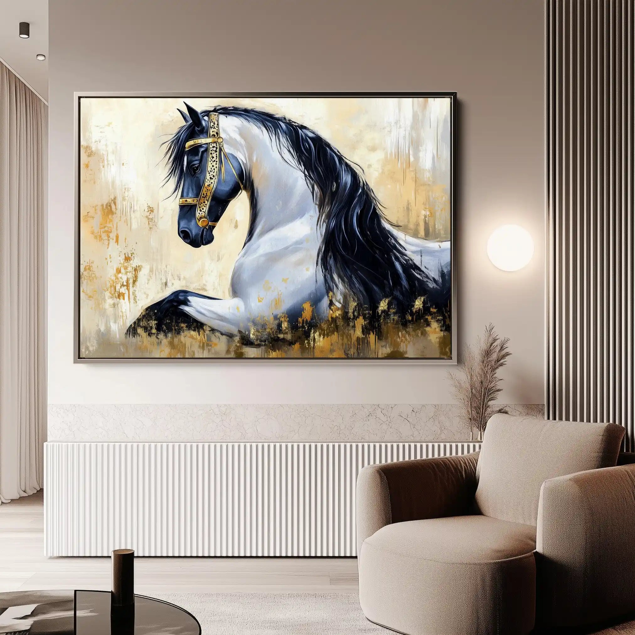 Horses 014 Canvas Art 90 x 60 cm / Stretched on hidden frame