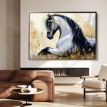 Horses 014 Canvas Art 90 x 60 cm / Stretched on hidden frame