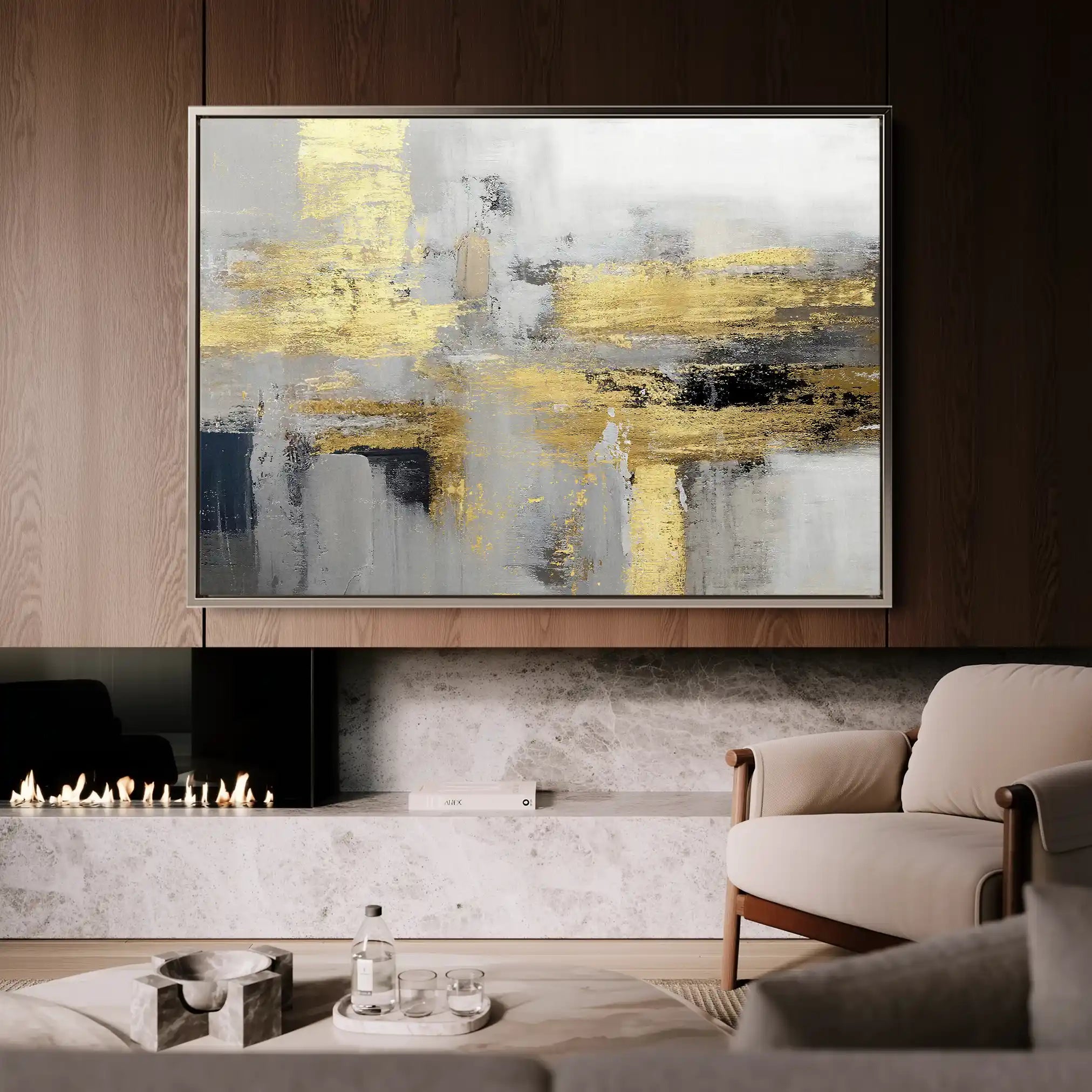 Abstract 015 Canvas Art 60 x 40 cm / Stretched on hidden frame
