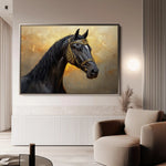 Horses 015 Canvas Art 90 x 60 cm / Stretched on hidden frame