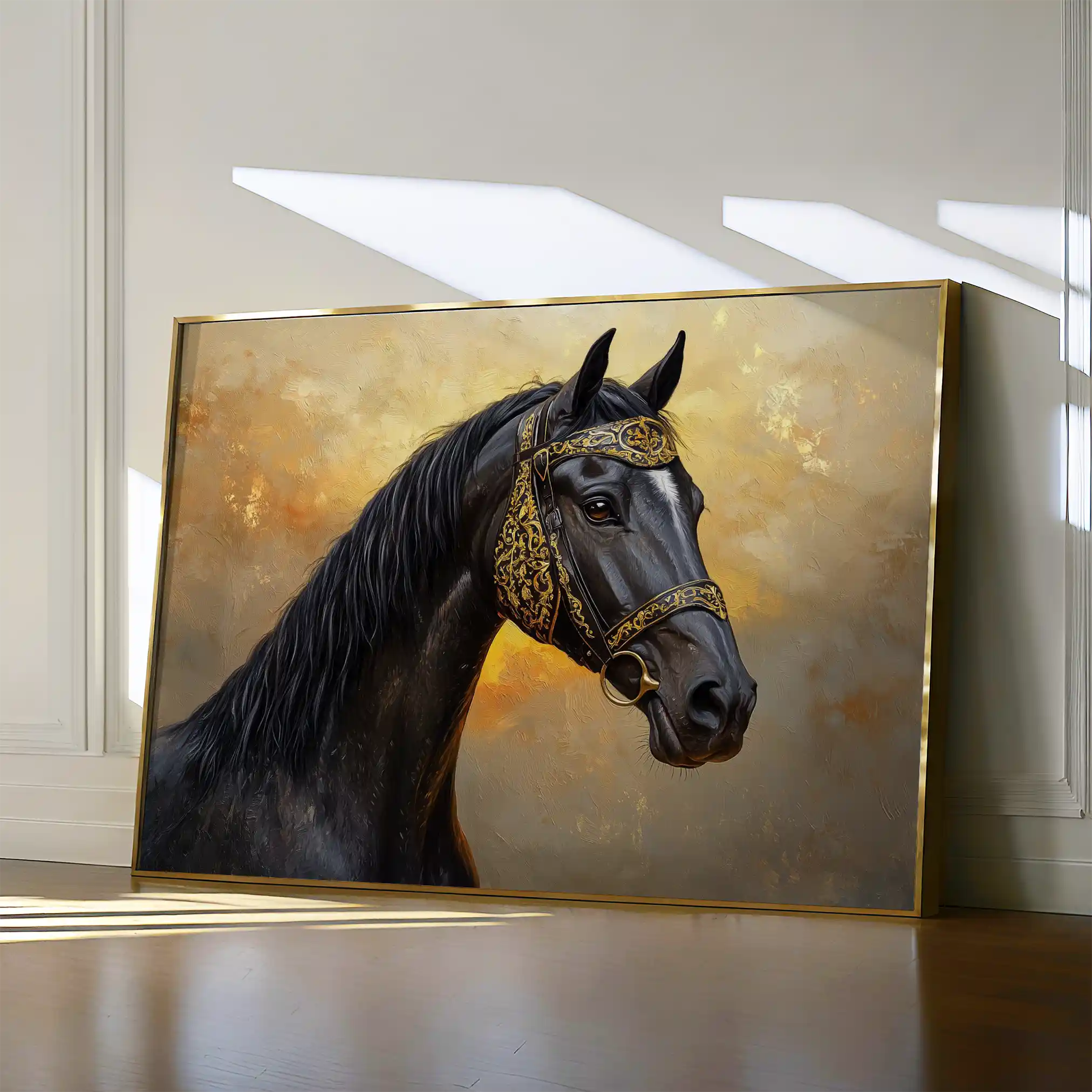 Horses 015 Canvas Art 90 x 60 cm / Stretched on hidden frame