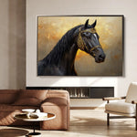 Horses 015 Canvas Art 90 x 60 cm / Stretched on hidden frame