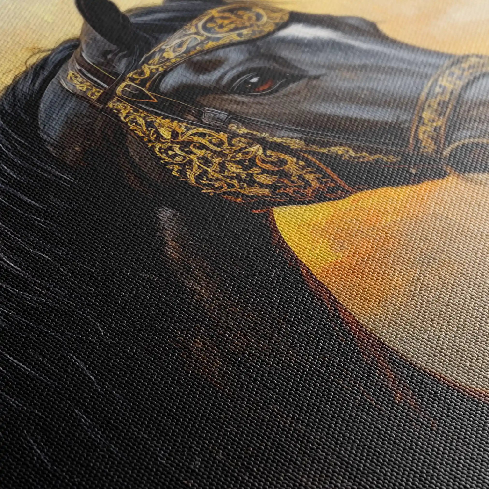 Horses 015 Canvas Art 90 x 60 cm / Stretched on hidden frame