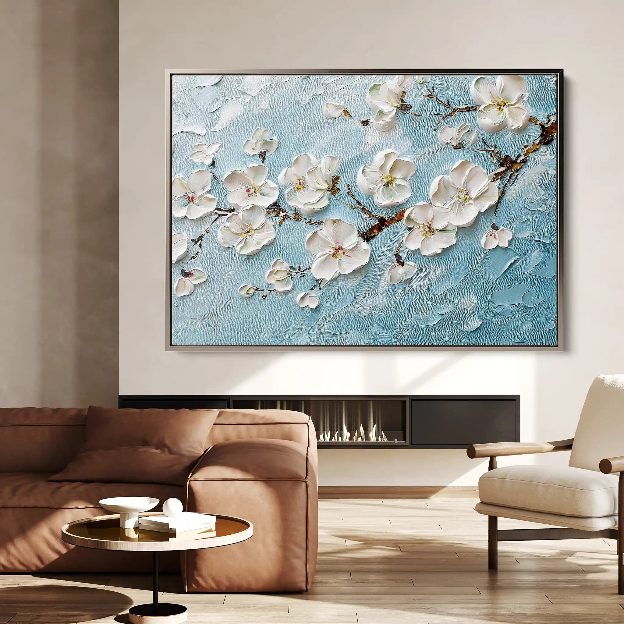 Floral Canvas Wall Art WAD016-F 90 x 60 cm / Stretched on hidden frame