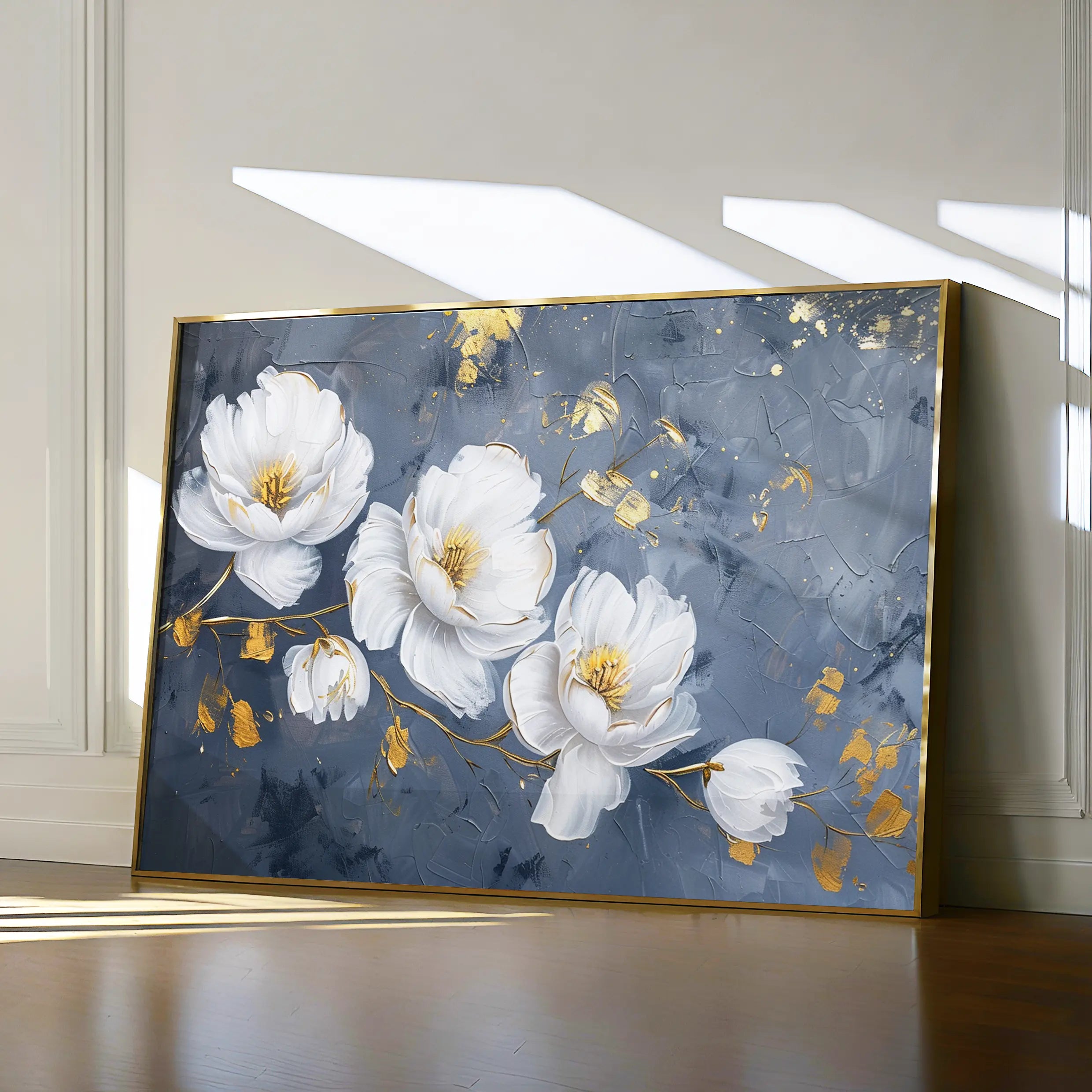 Floral Canvas Wall Art WAD017-F 90 x 60 cm / Stretched on hidden frame