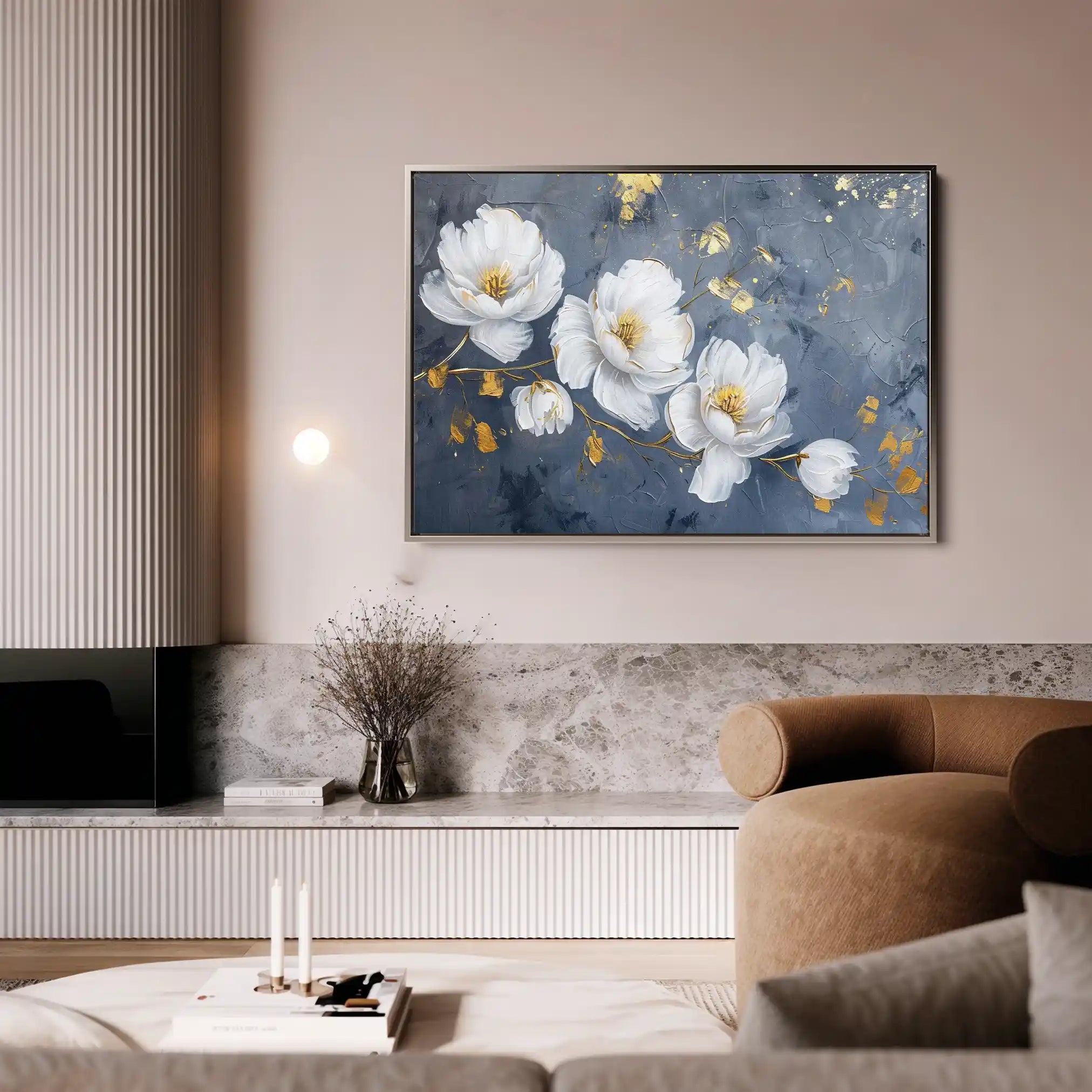 Floral Canvas Wall Art WAD017-F 90 x 60 cm / Stretched on hidden frame