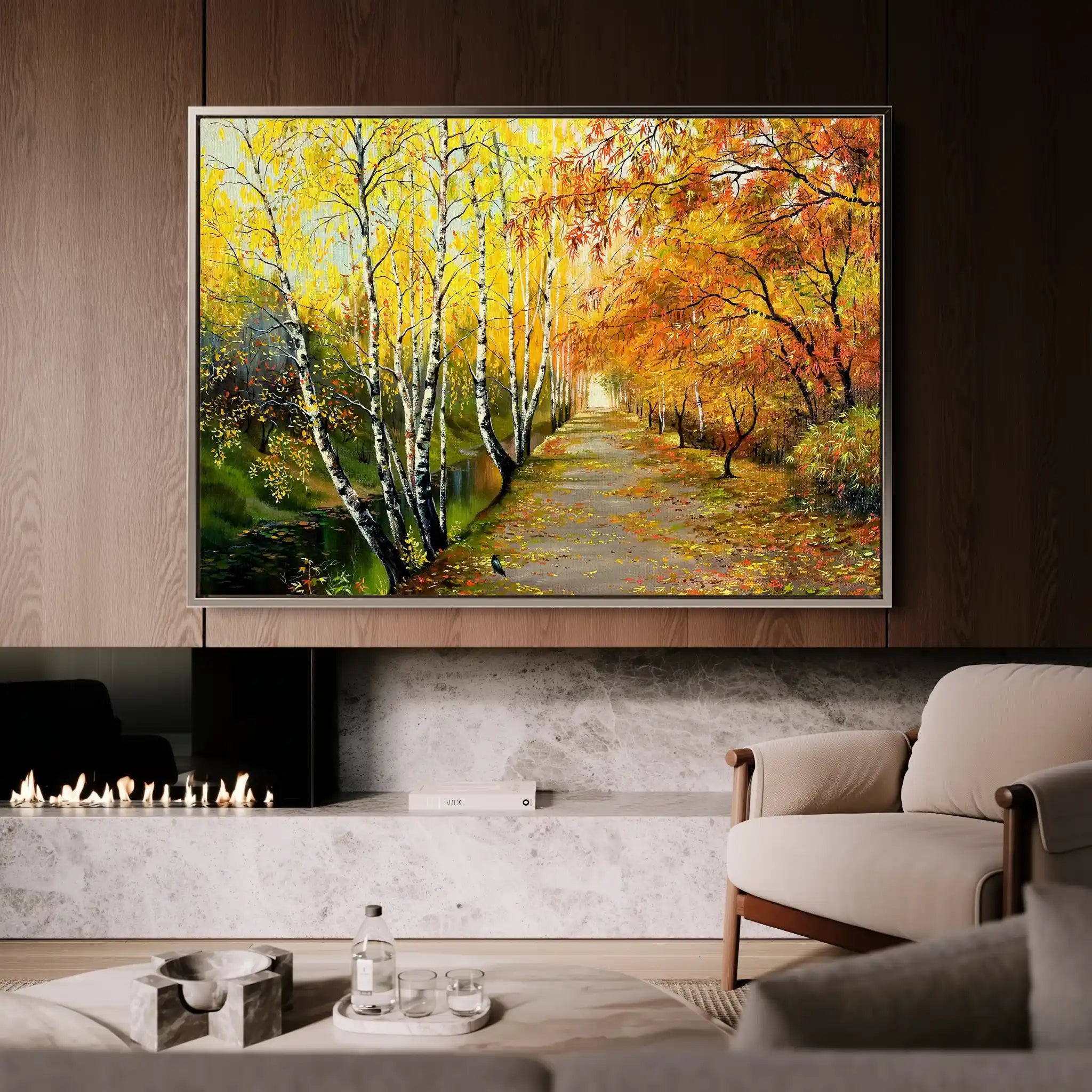 Landscape 017 Canvas Art 90 x 60 cm / Stretched on hidden frame