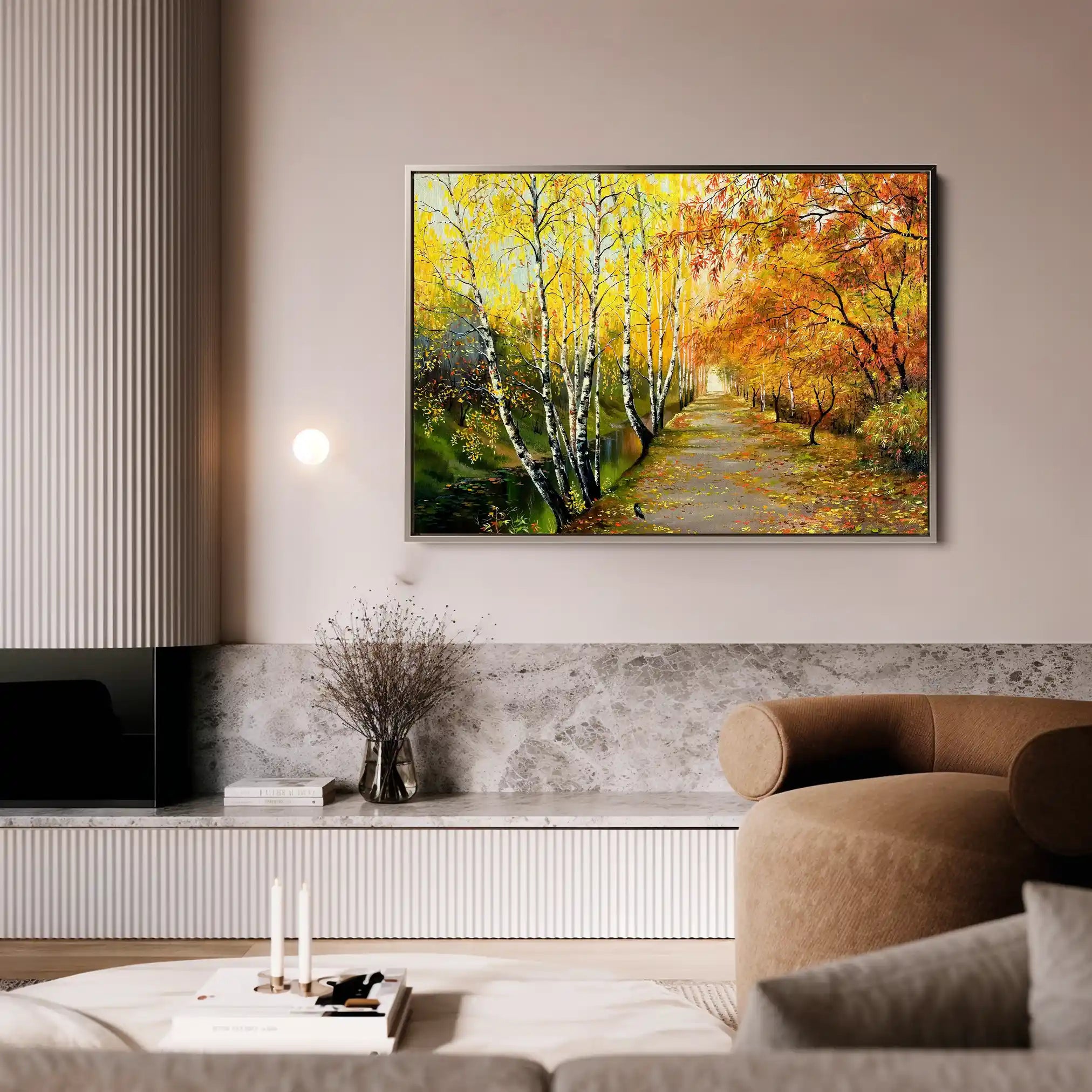 Landscape 017 Canvas Art 90 x 60 cm / Stretched on hidden frame