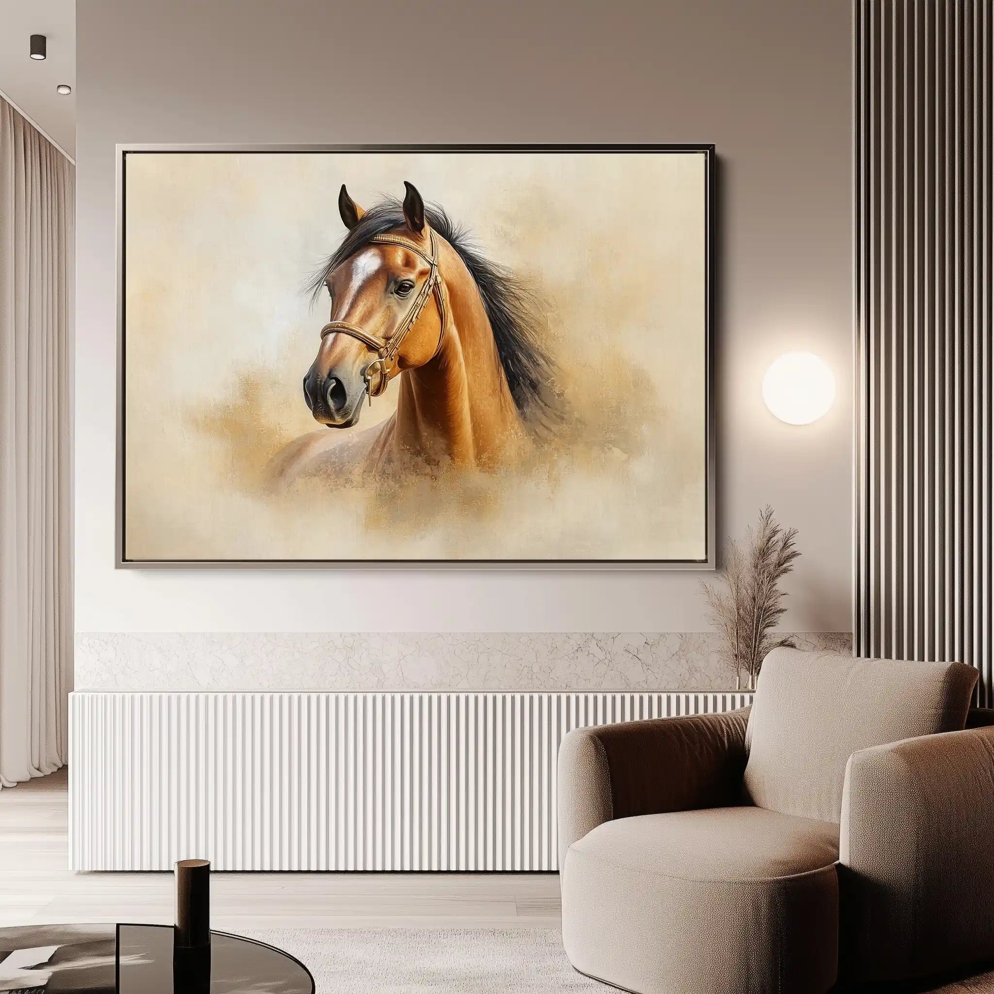 Horses 018 Canvas Art 90 x 60 cm / Stretched on hidden frame
