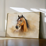 Horses 018 Canvas Art 90 x 60 cm / Stretched on hidden frame