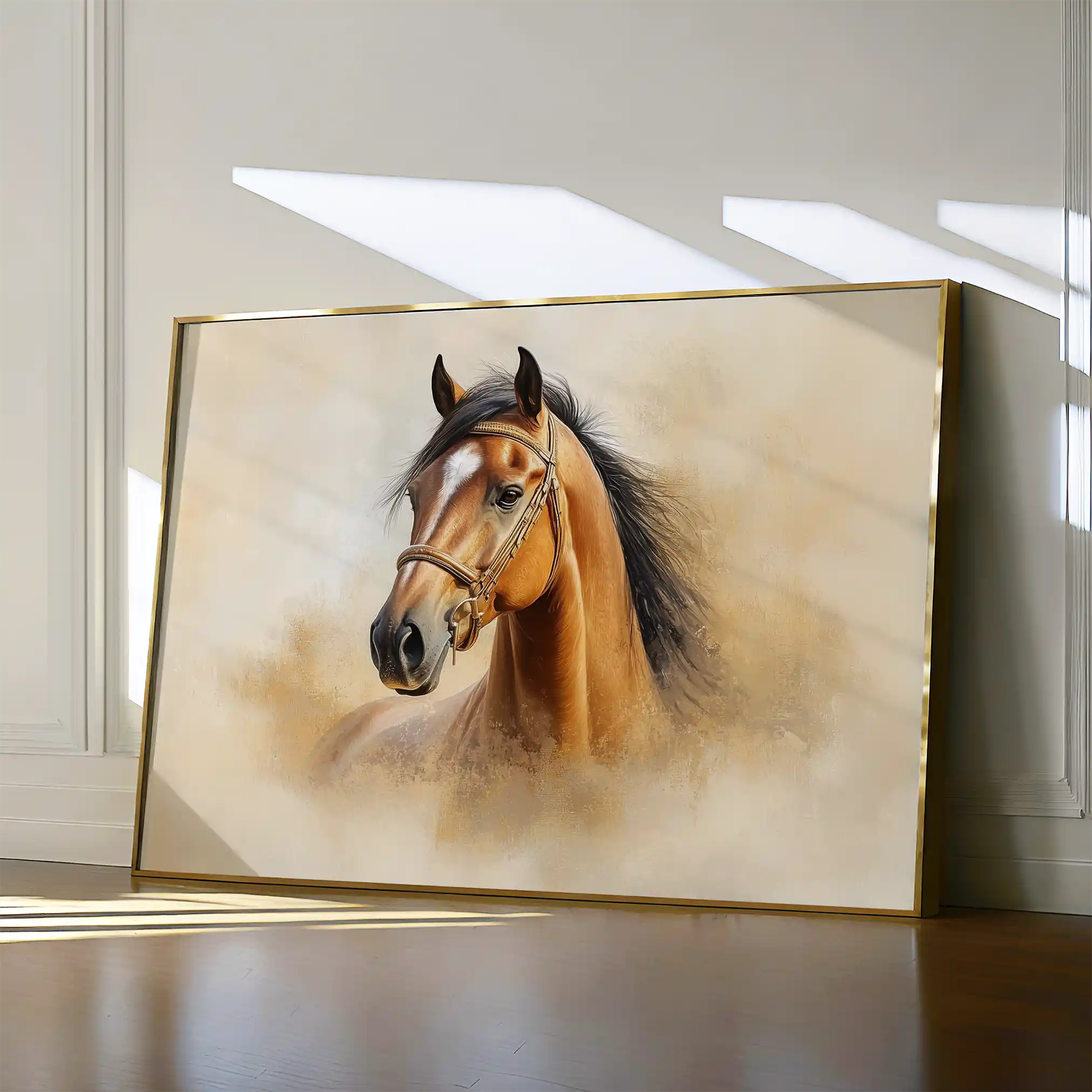 Horses 018 Canvas Art 90 x 60 cm / Stretched on hidden frame