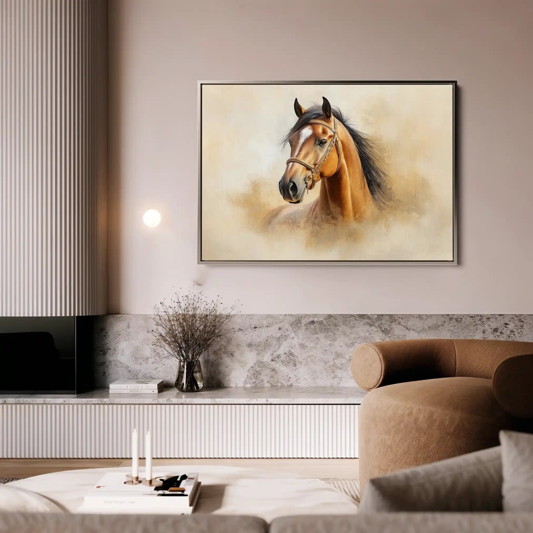Horses 018 Canvas Art 90 x 60 cm / Stretched on hidden frame