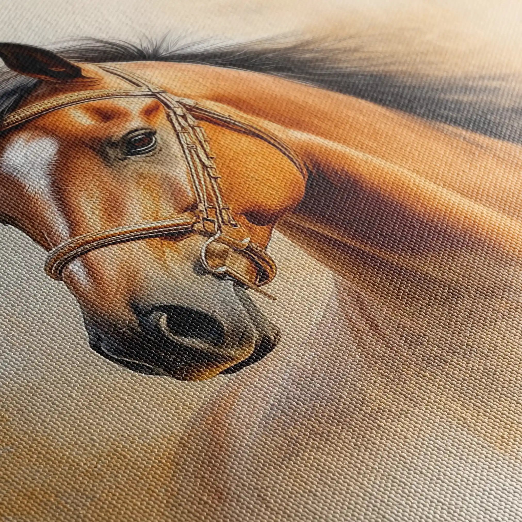 Horses 018 Canvas Art 90 x 60 cm / Stretched on hidden frame