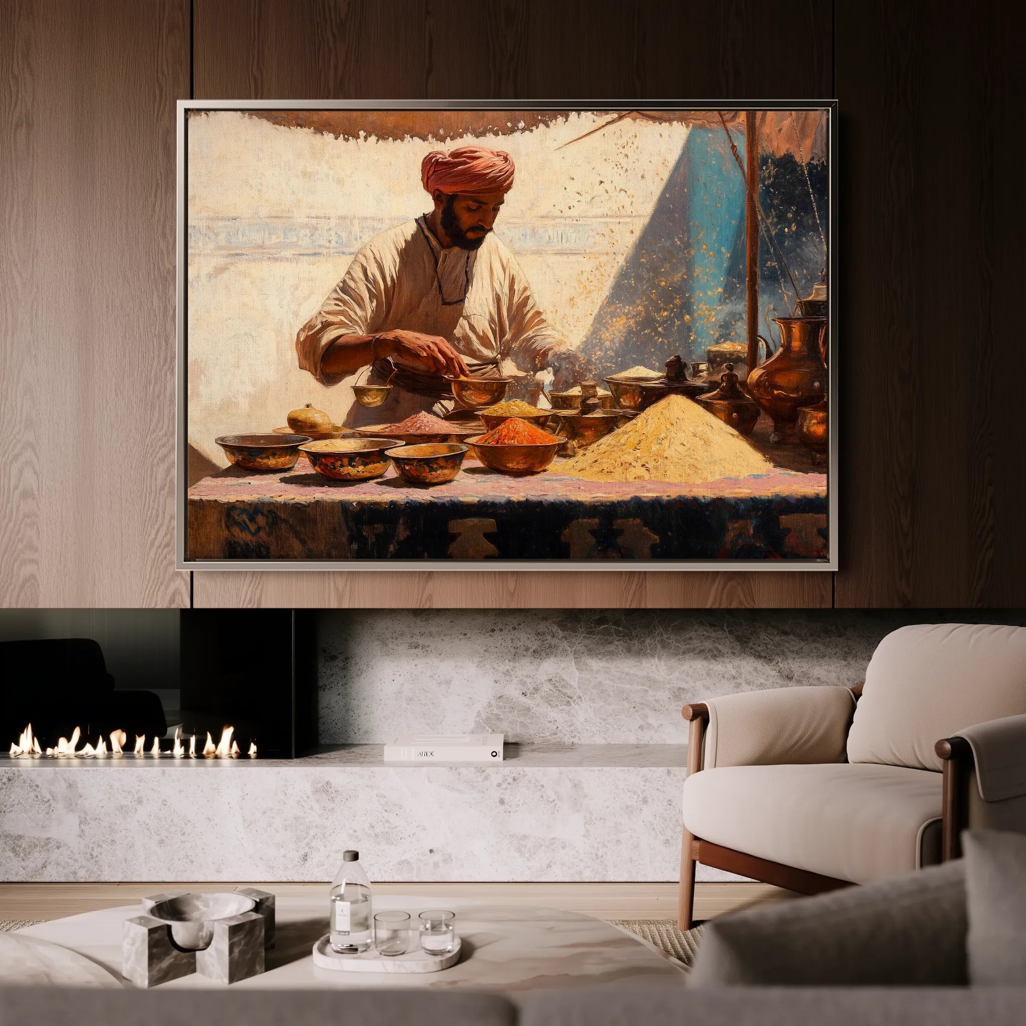 Orientalist Canvas Wall Art WAD018-OR 90 x 60 cm / Stretched on hidden frame