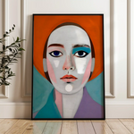 Portrait 018 Canvas Art 90 x 60 cm / Stretched on hidden frame