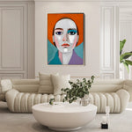 Portrait 018 Canvas Art 90 x 60 cm / Stretched on hidden frame