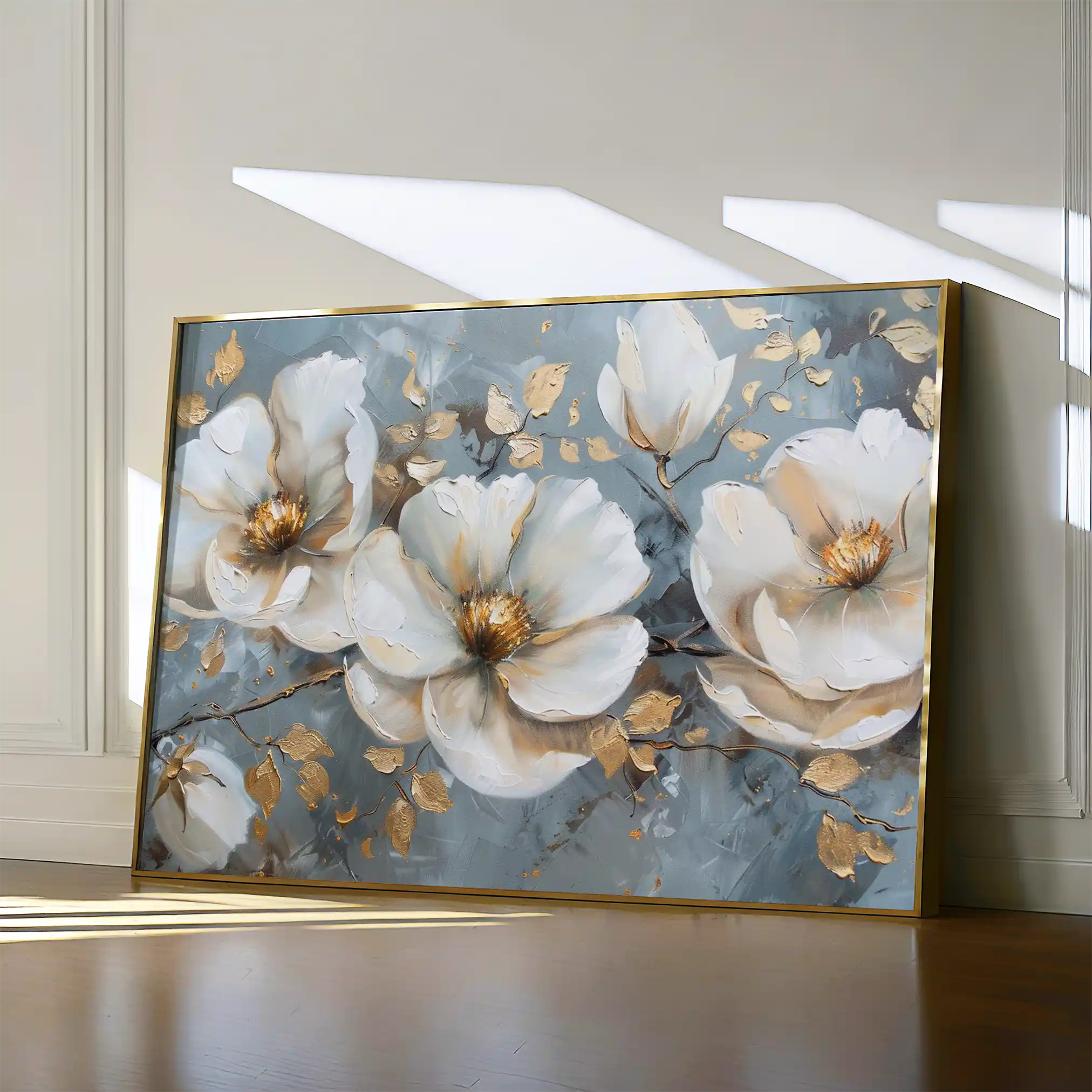 Floral Canvas Wall Art WAD020-F 90 x 60 cm / Stretched on hidden frame
