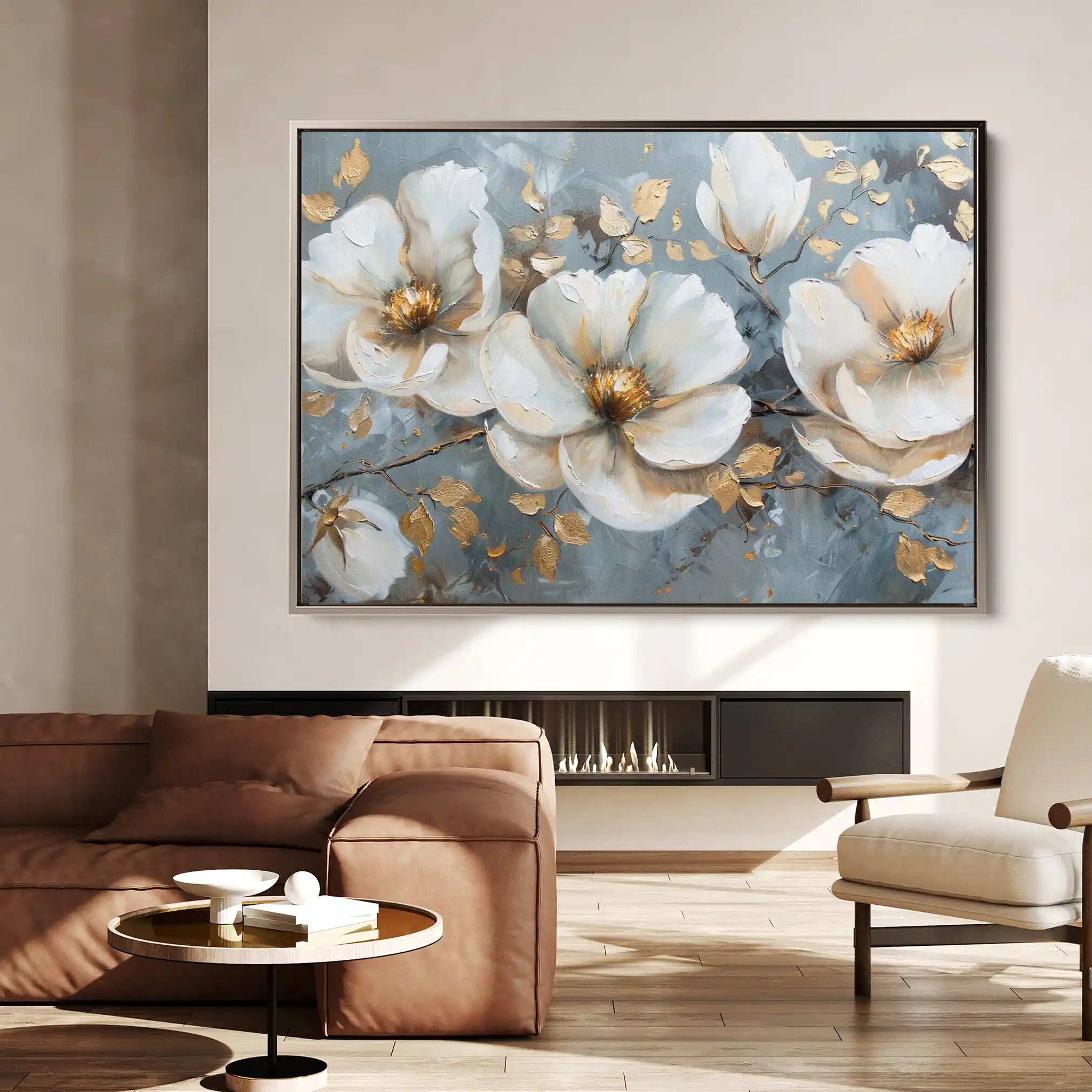 Floral Canvas Wall Art WAD020-F 90 x 60 cm / Stretched on hidden frame