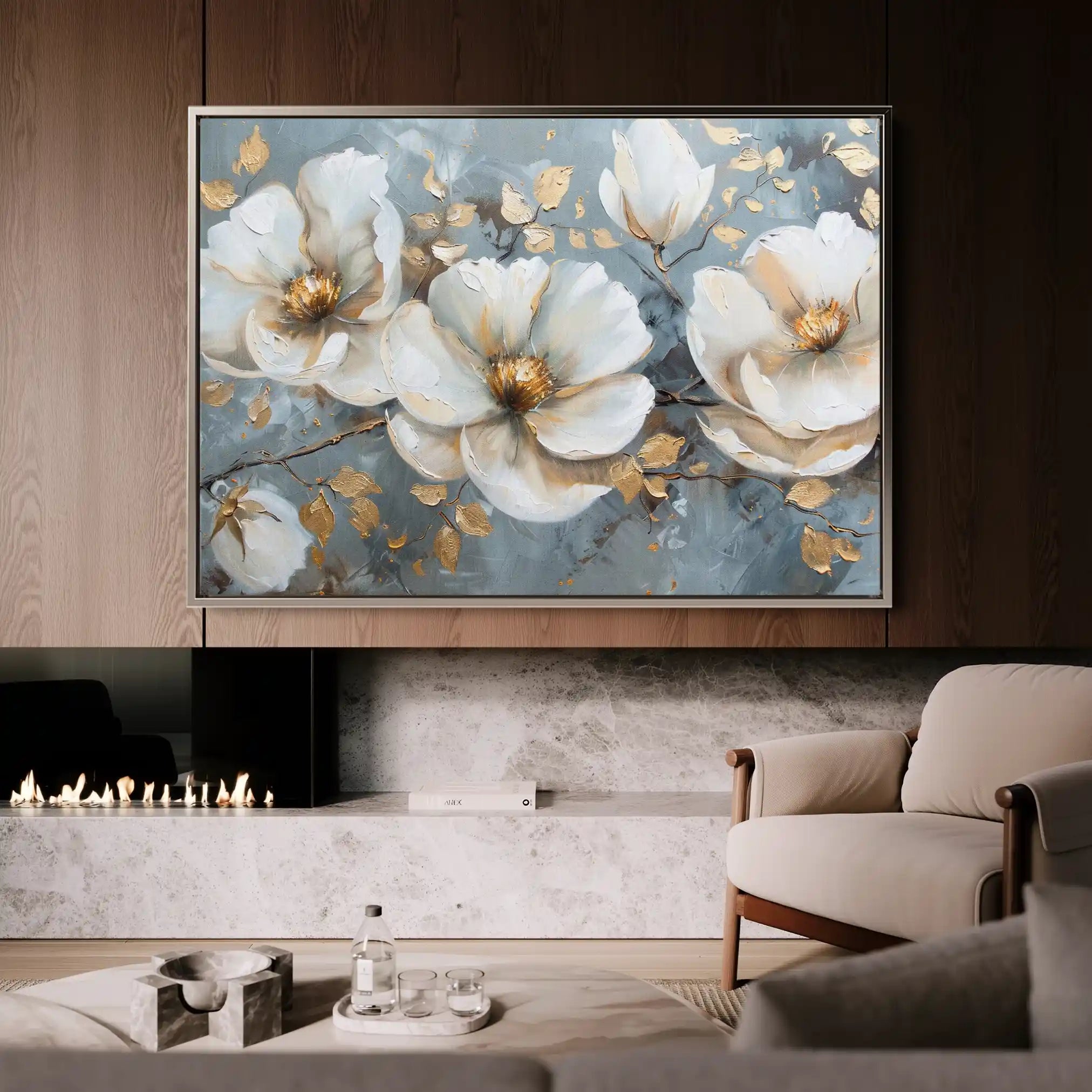 Floral Canvas Wall Art WAD020-F 90 x 60 cm / Stretched on hidden frame