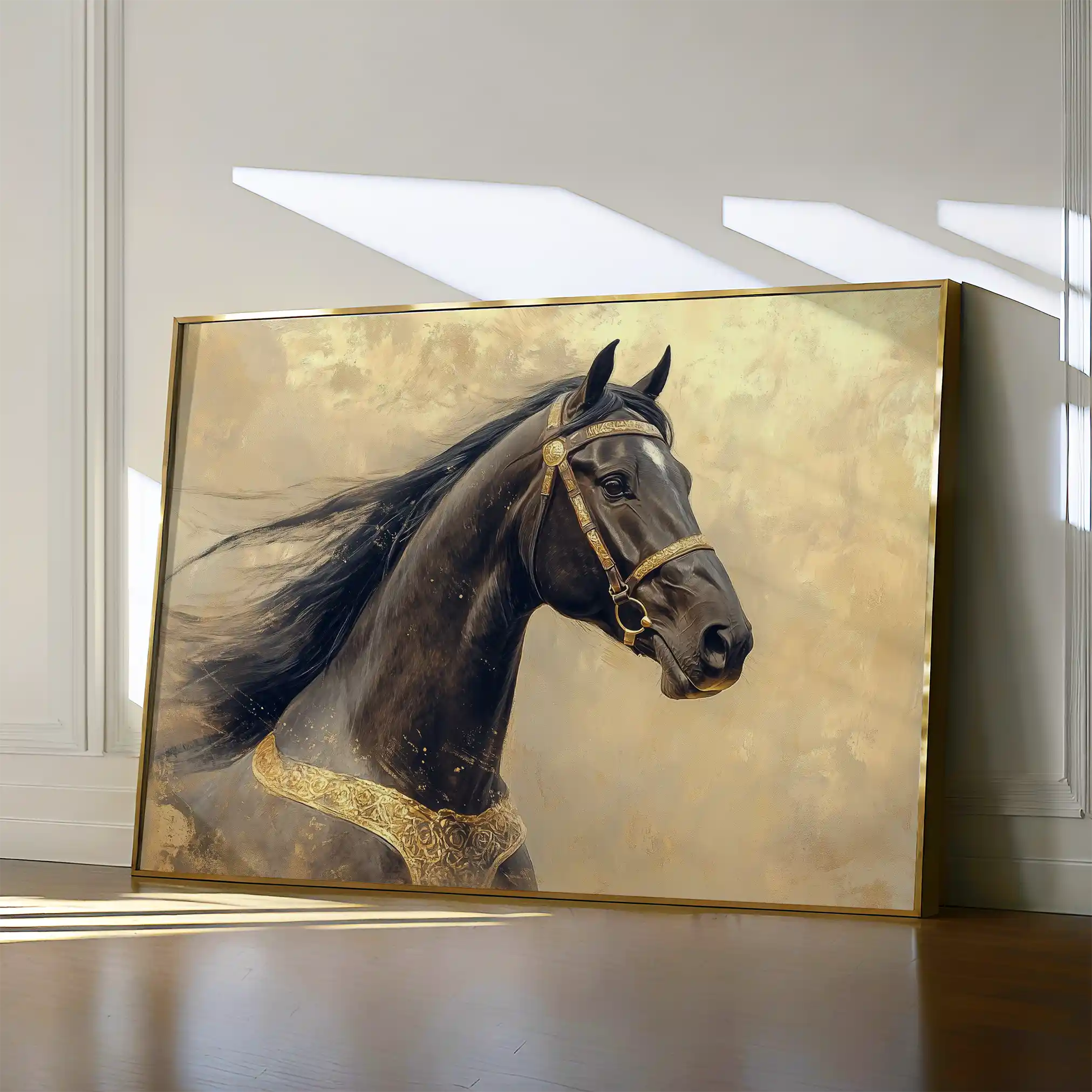 Horses 020 Canvas Art 90 x 60 cm / Stretched on hidden frame