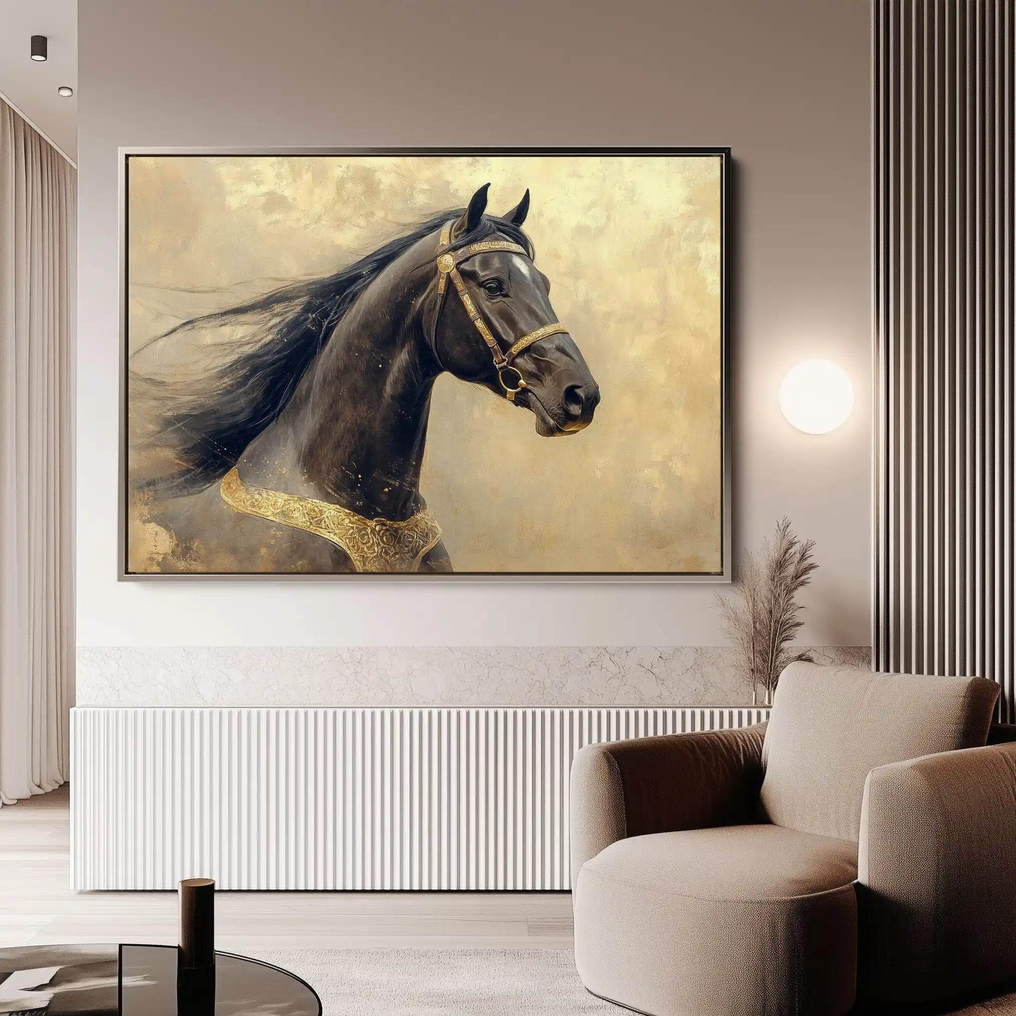 Horses 020 Canvas Art 90 x 60 cm / Stretched on hidden frame