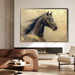 Horses 020 Canvas Art 90 x 60 cm / Stretched on hidden frame