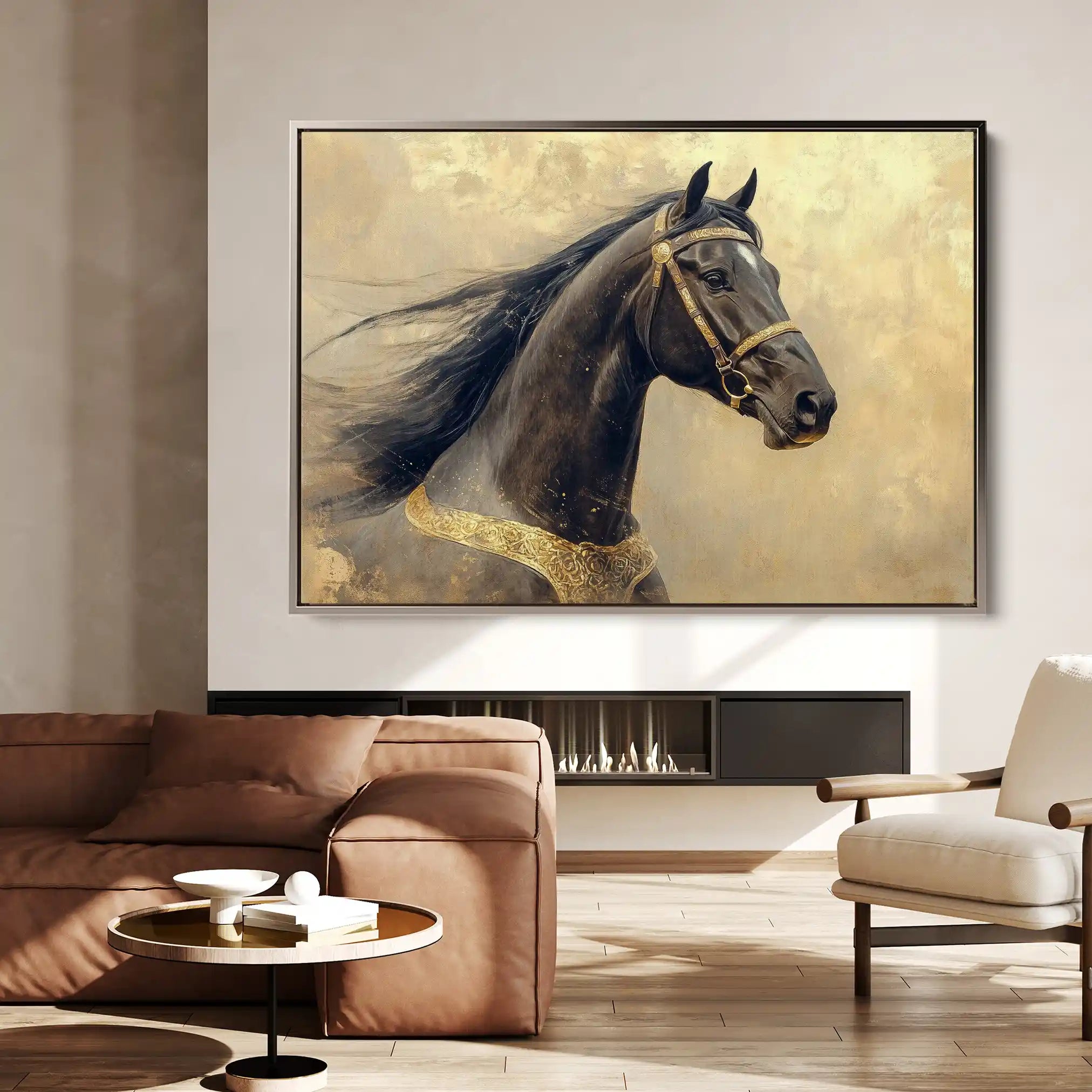 Horses 020 Canvas Art 90 x 60 cm / Stretched on hidden frame