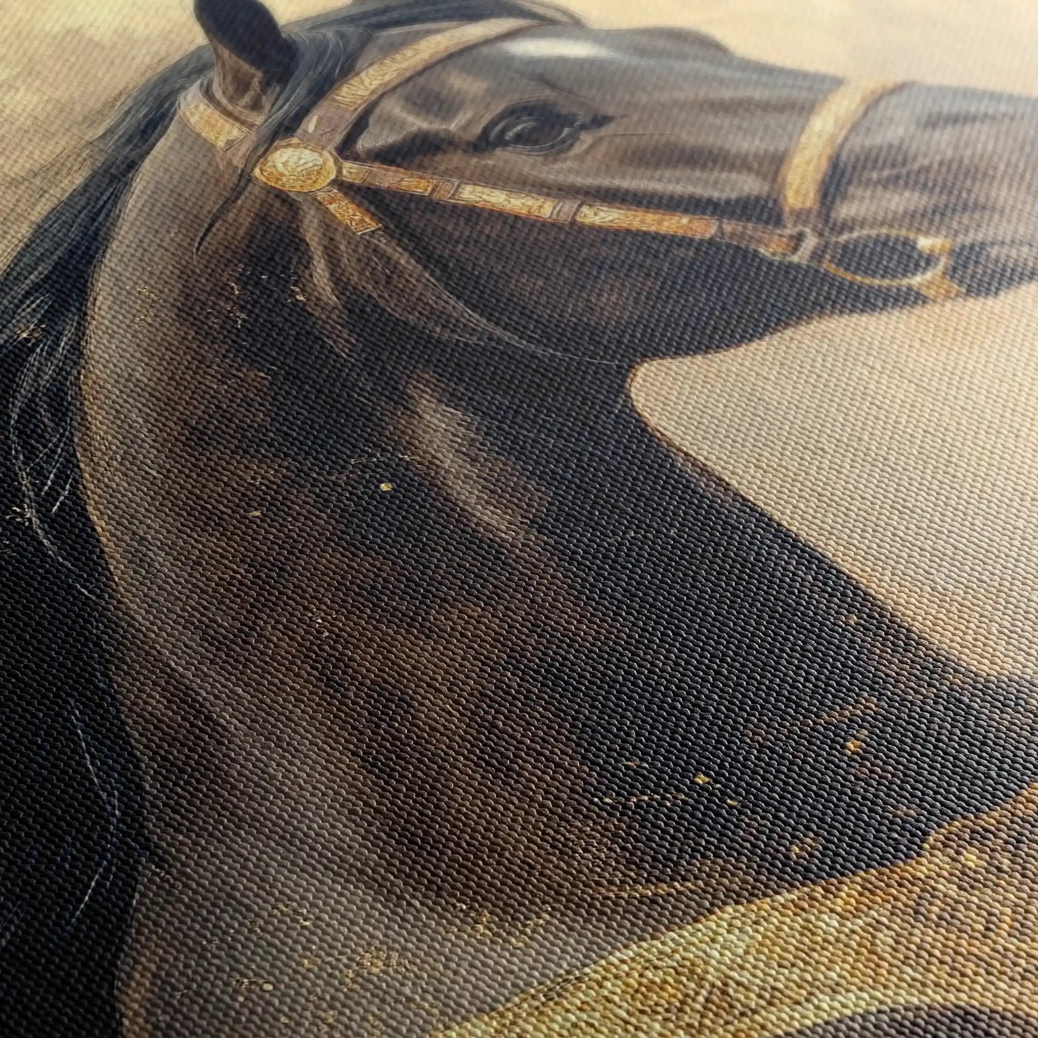 Horses 020 Canvas Art 90 x 60 cm / Stretched on hidden frame