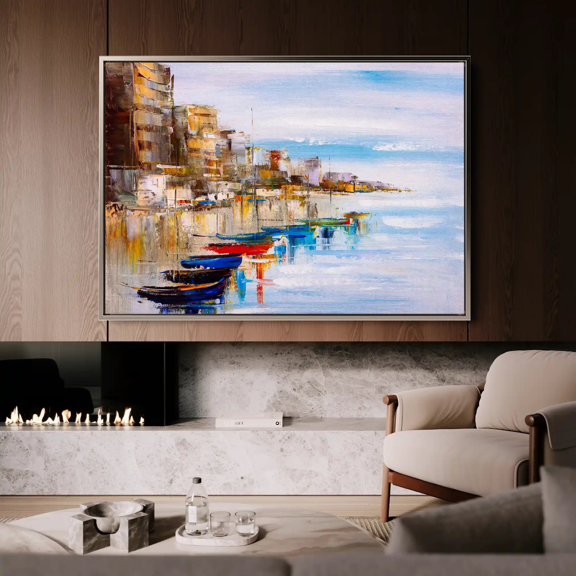 Landscape 020 Canvas Art 90 x 60 cm / Stretched on hidden frame