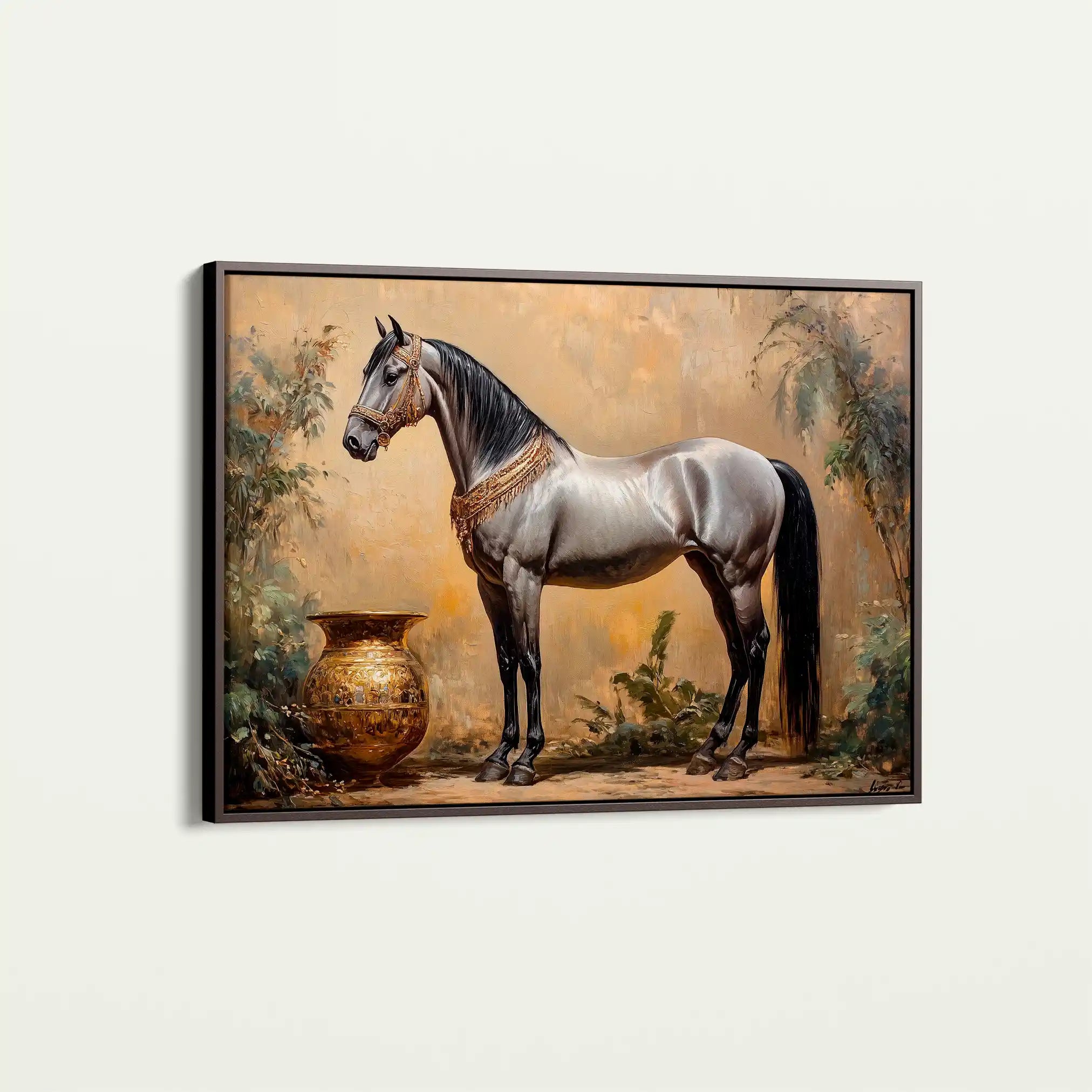 Horses 021 Canvas Art 90 x 60 cm / Stretched on hidden frame