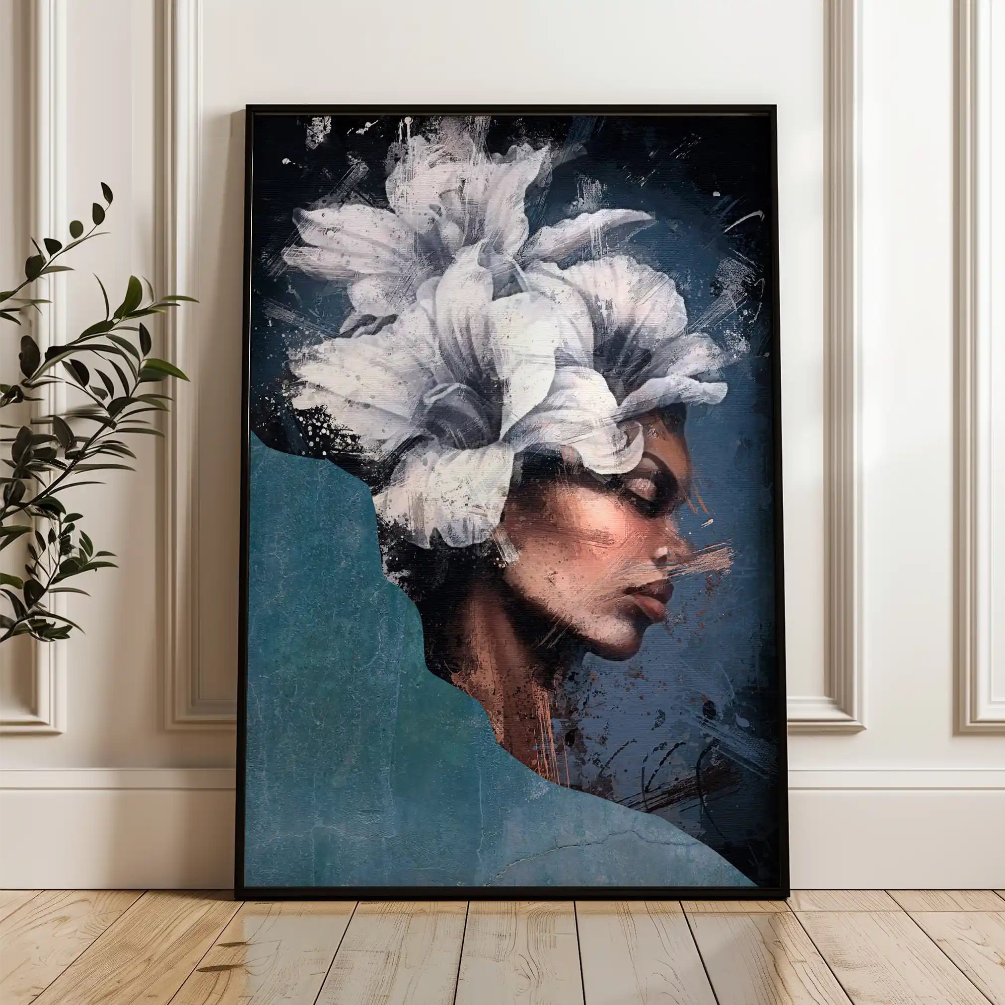 Portrait 021 Canvas Art 90 x 60 cm / Stretched on hidden frame