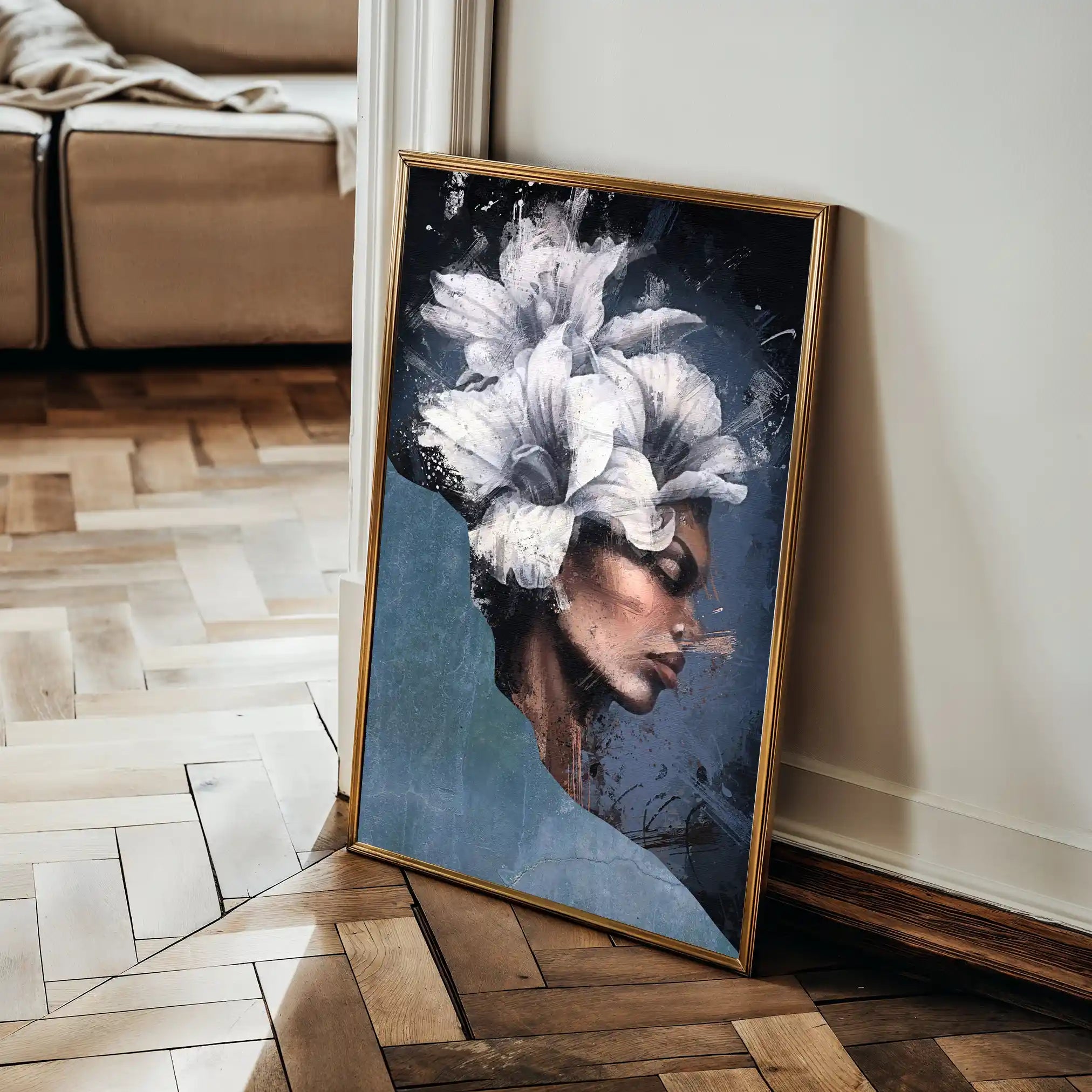 Portrait 021 Canvas Art 90 x 60 cm / Stretched on hidden frame