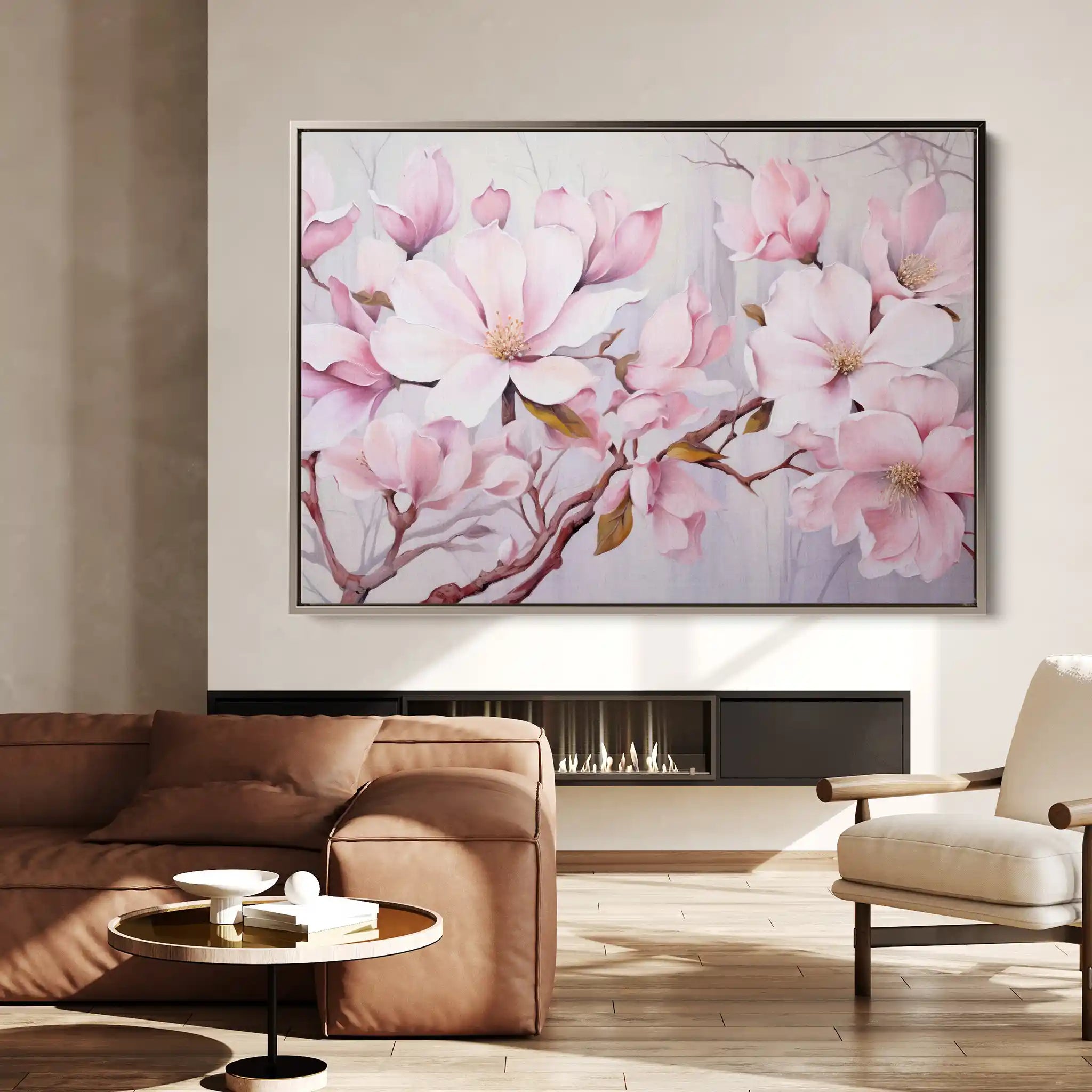 Floral Canvas Wall Art WAD022-F 90 x 60 cm / Stretched on hidden frame