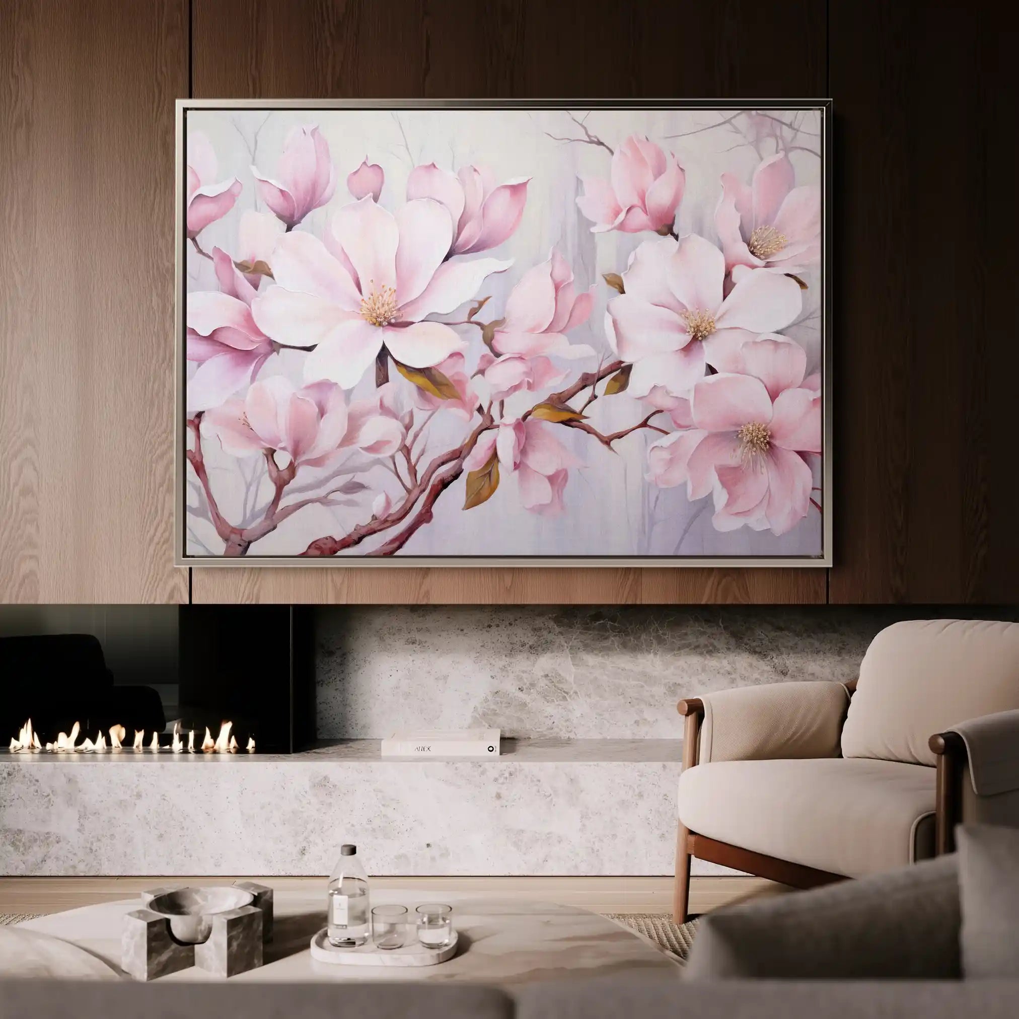 Floral Canvas Wall Art WAD022-F 90 x 60 cm / Stretched on hidden frame