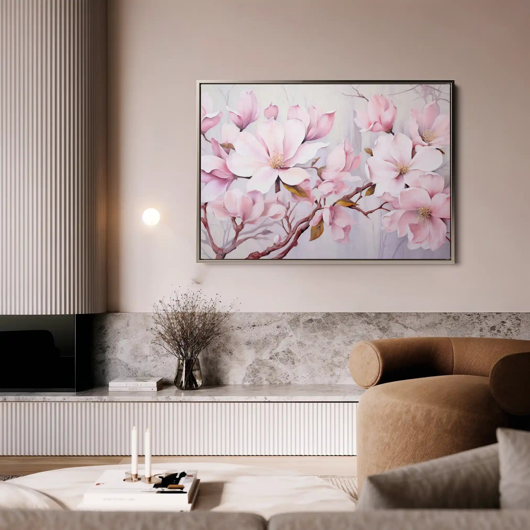Floral Canvas Wall Art WAD022-F 90 x 60 cm / Stretched on hidden frame