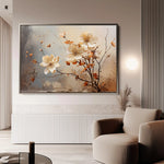 Floral Canvas Wall Art WAD023-F 90 x 60 cm / Stretched on hidden frame