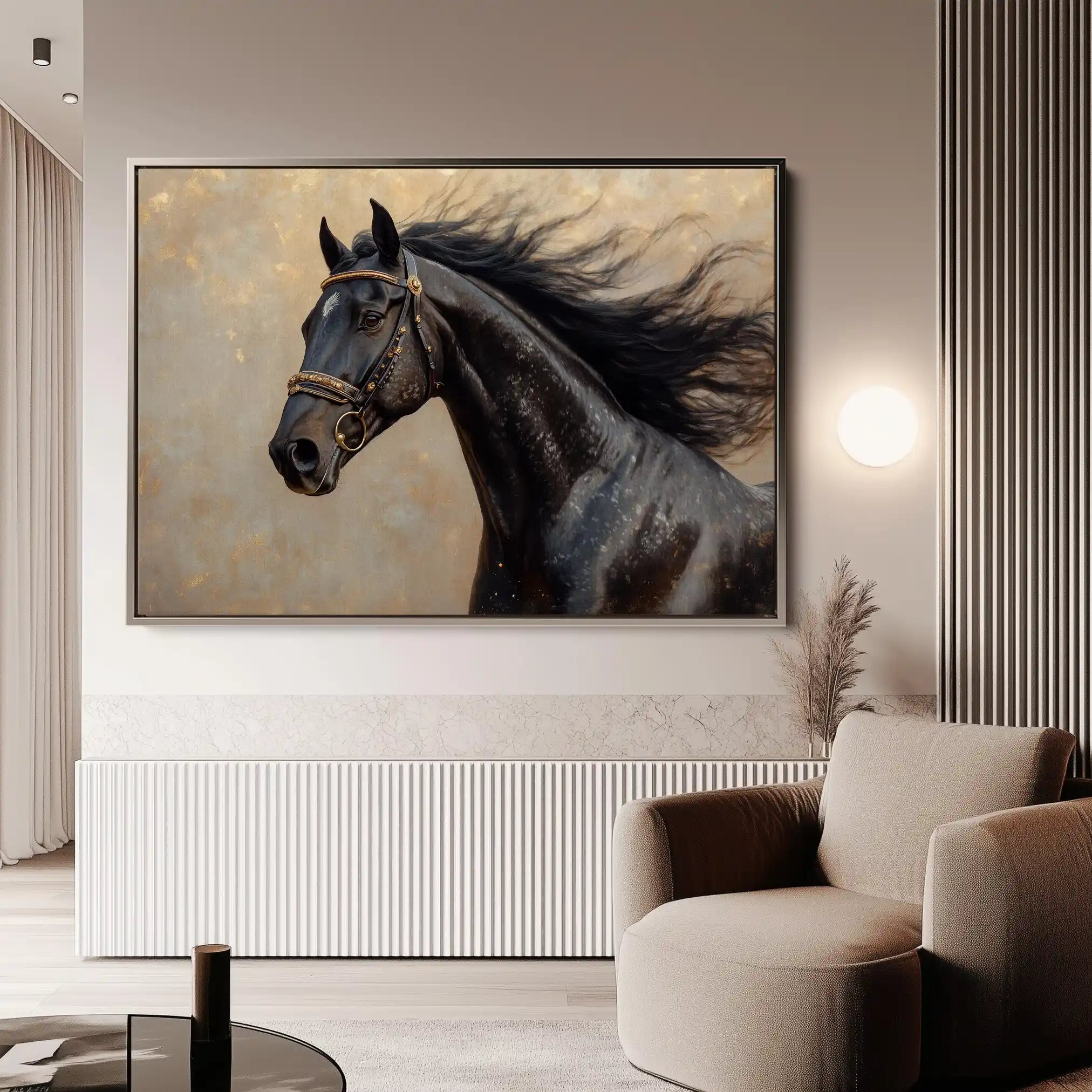 Horses 023 Canvas Art 90 x 60 cm / Stretched on hidden frame