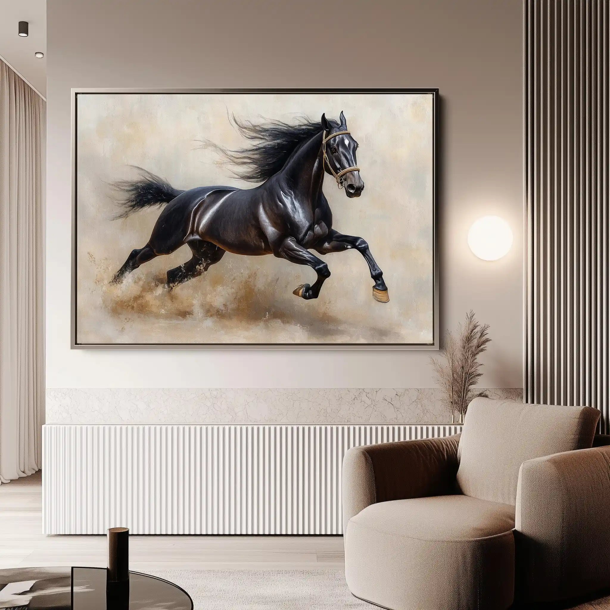 Horses 024 Canvas Art 90 x 60 cm / Stretched on hidden frame