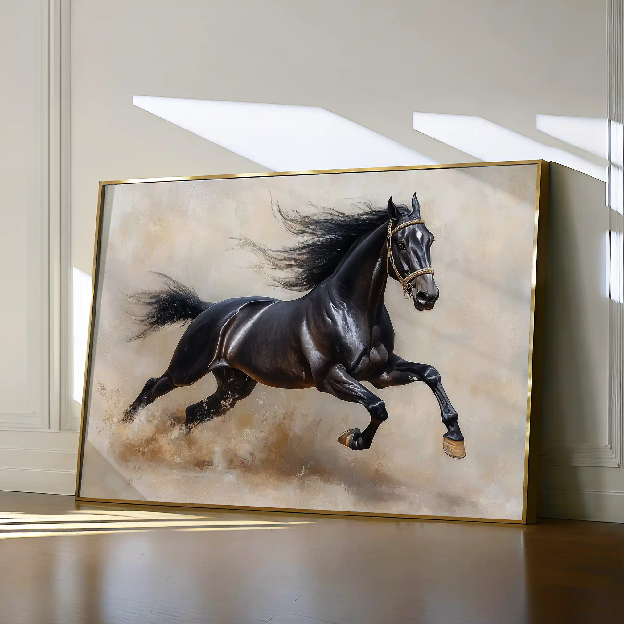 Horses 024 Canvas Art 90 x 60 cm / Stretched on hidden frame