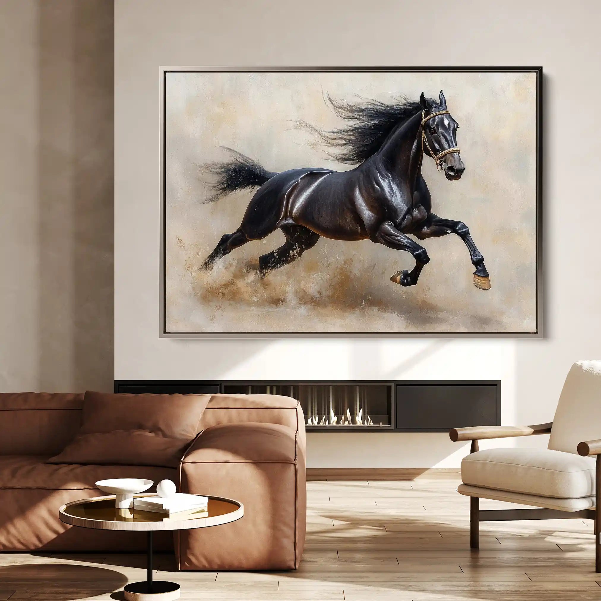 Horses 024 Canvas Art 90 x 60 cm / Stretched on hidden frame