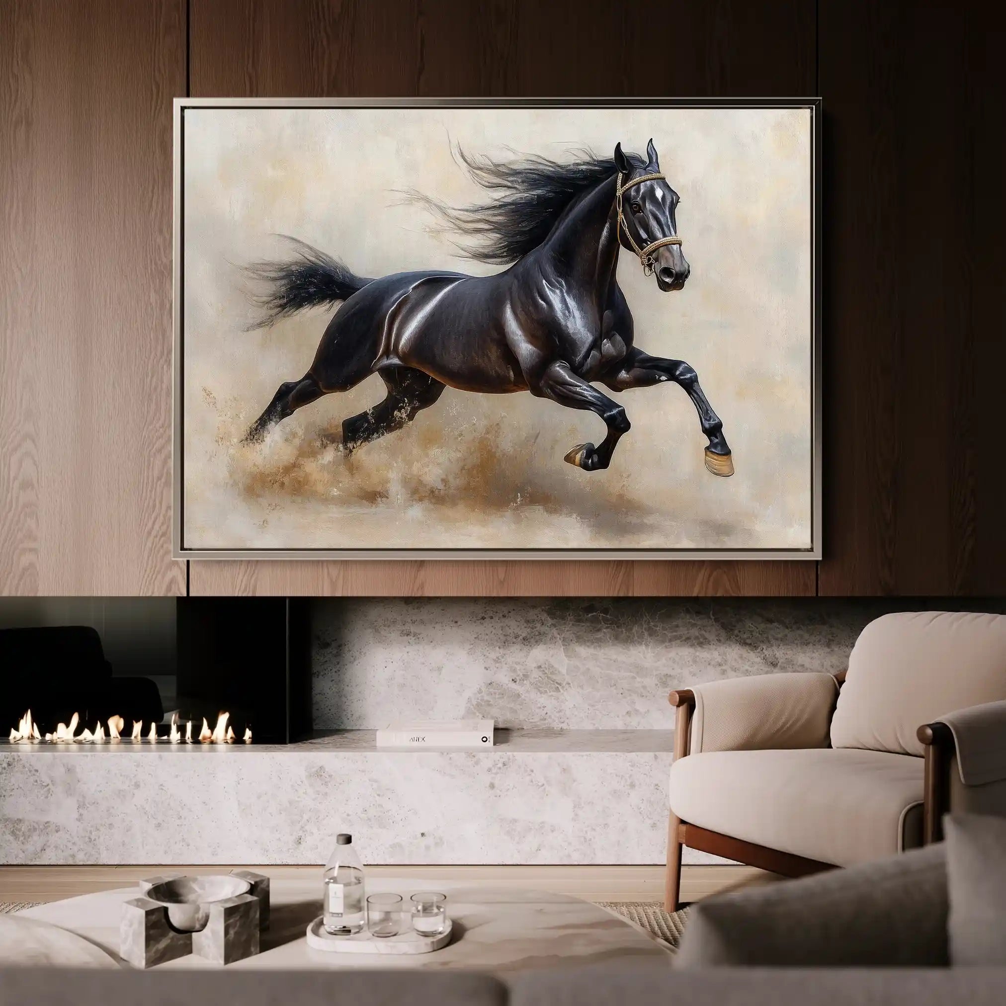 Horses 024 Canvas Art 90 x 60 cm / Stretched on hidden frame