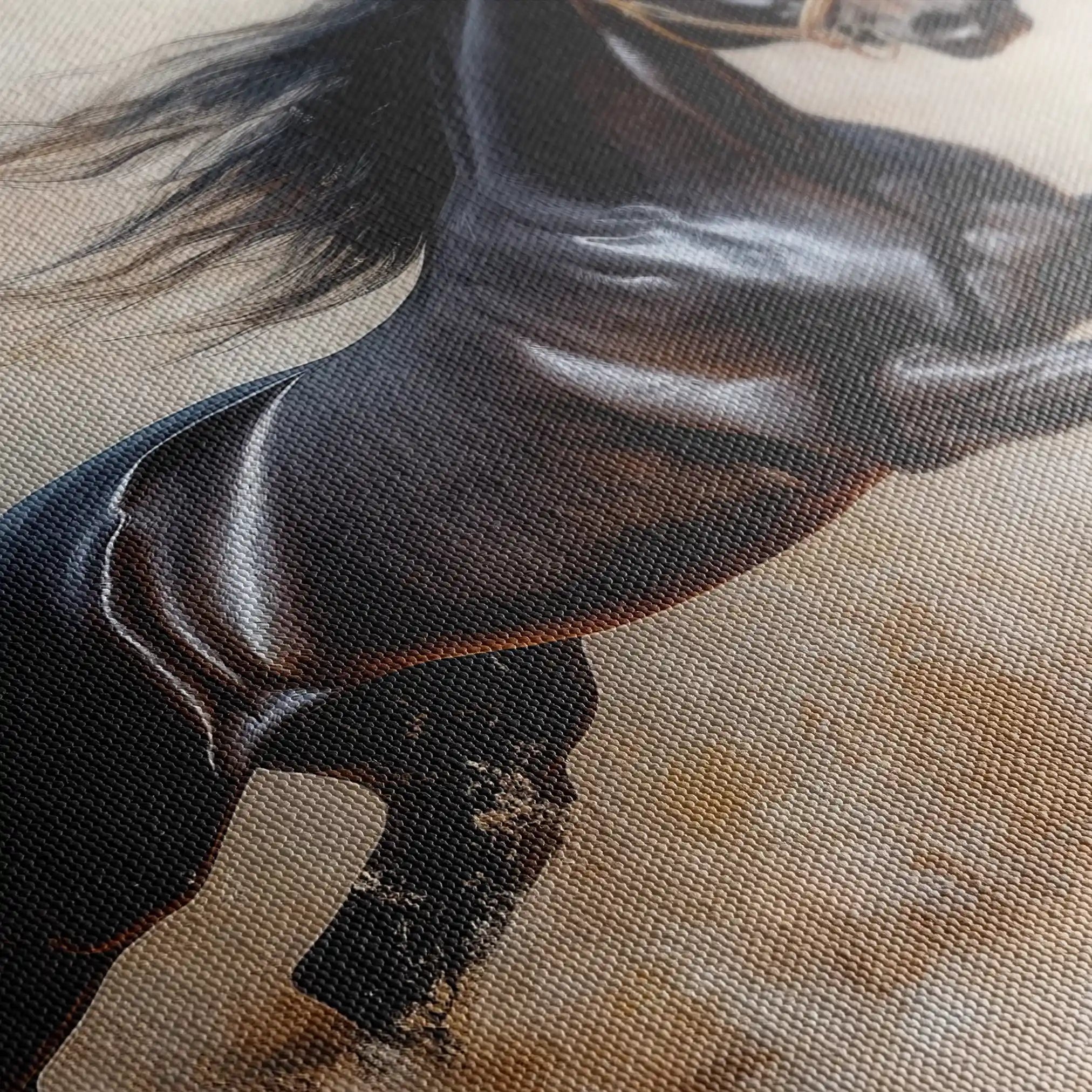 Horses 024 Canvas Art 90 x 60 cm / Stretched on hidden frame