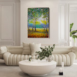 Landscape 024 Canvas Art 90 x 60 cm / Stretched on hidden frame
