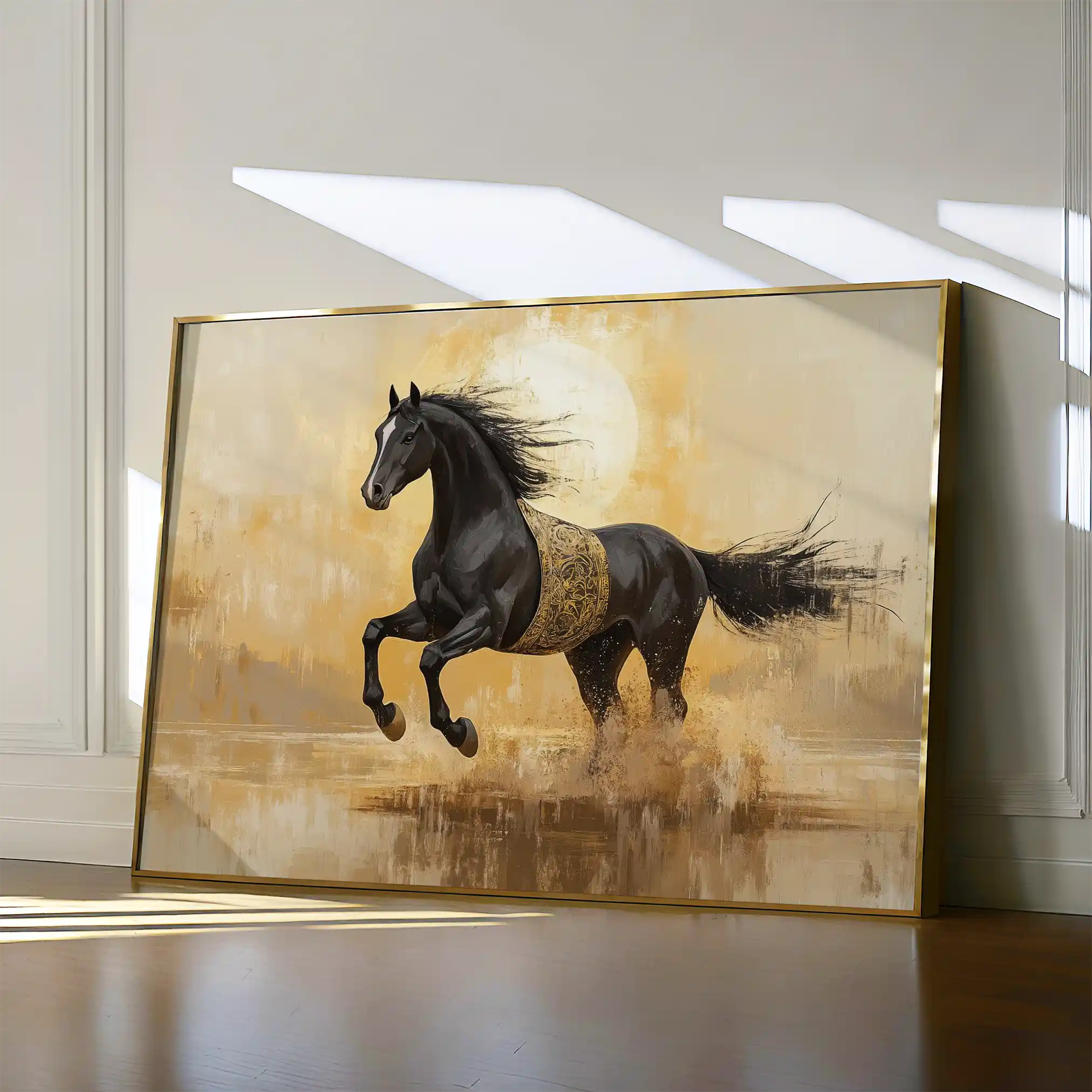 Horses 025 Canvas Art 90 x 60 cm / Stretched on hidden frame