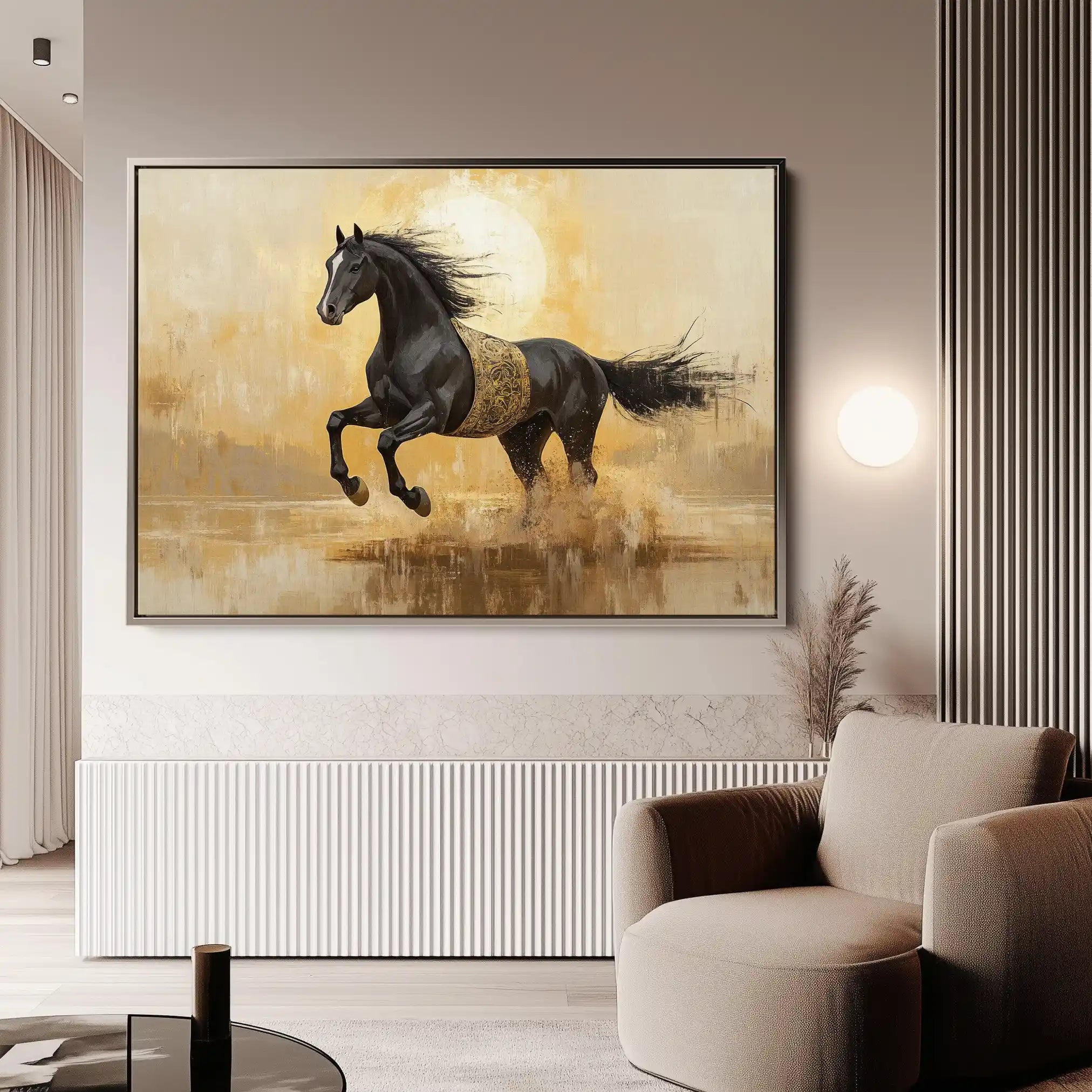 Horses 025 Canvas Art 90 x 60 cm / Stretched on hidden frame