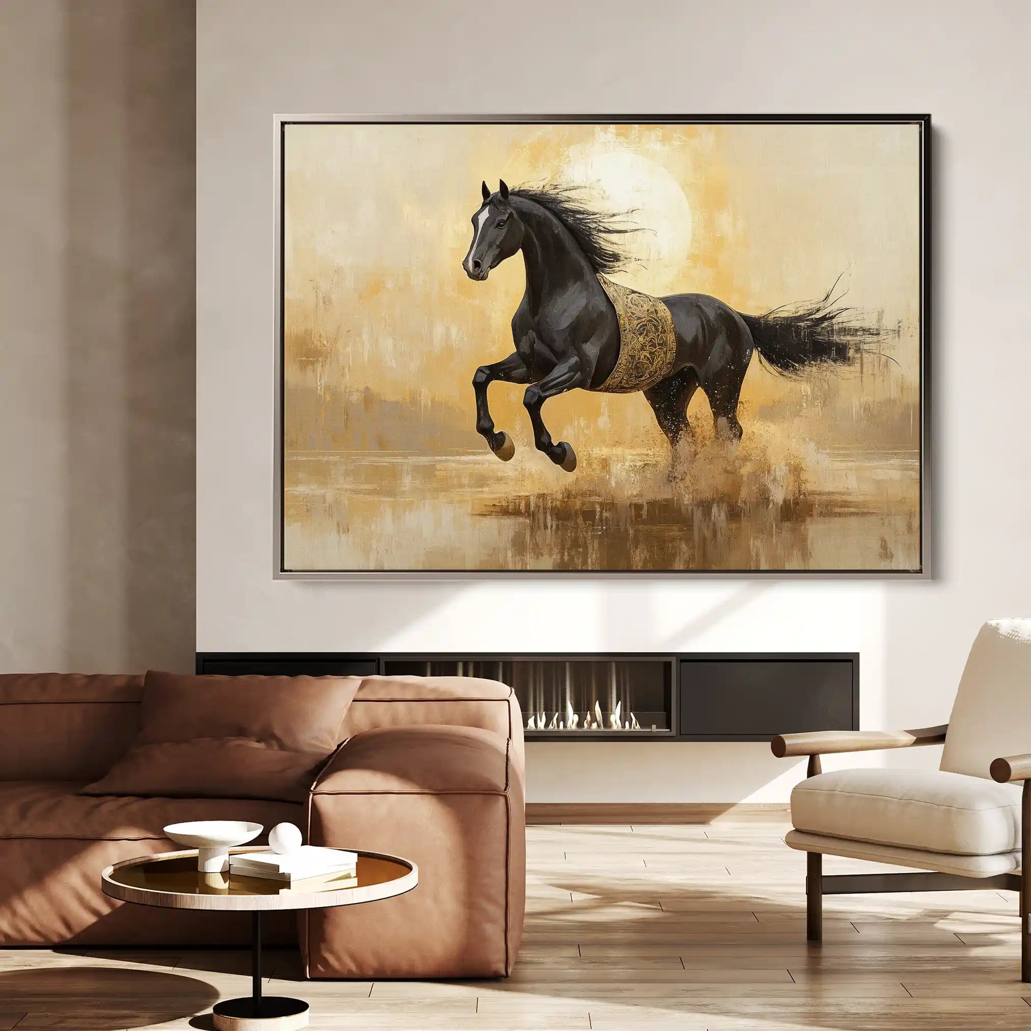 Horses 025 Canvas Art 90 x 60 cm / Stretched on hidden frame