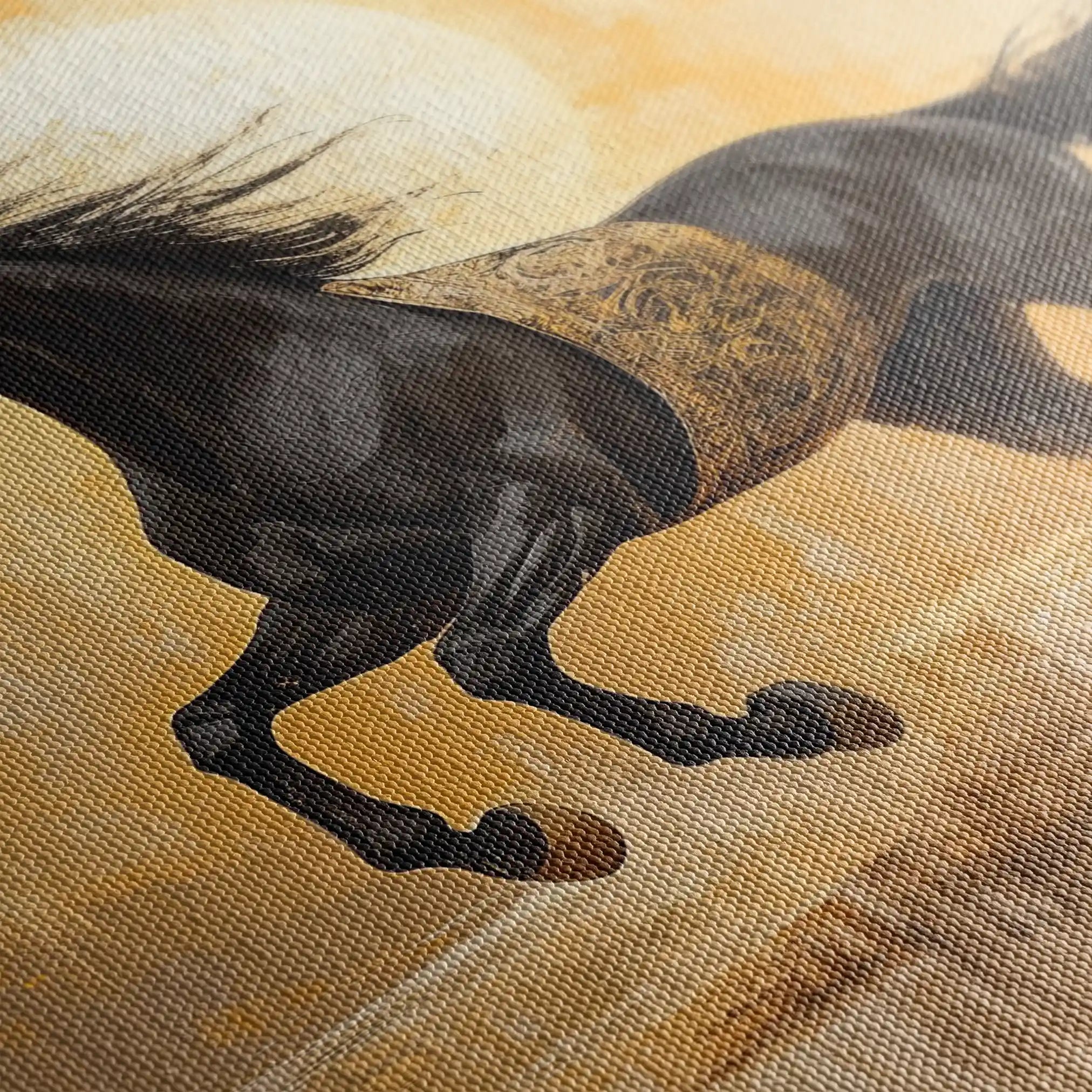 Horses 025 Canvas Art 90 x 60 cm / Stretched on hidden frame