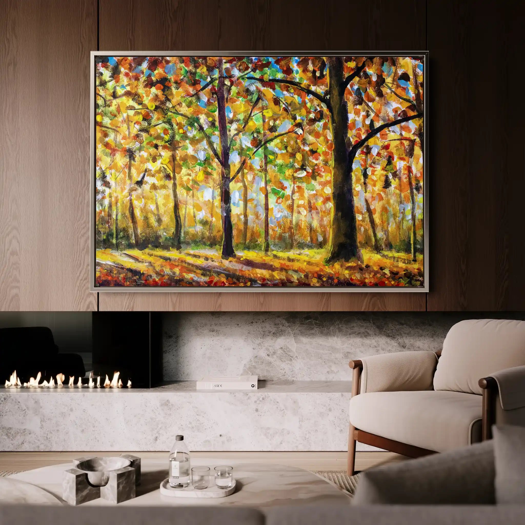 Landscape 025 Canvas Art 90 x 60 cm / Stretched on hidden frame